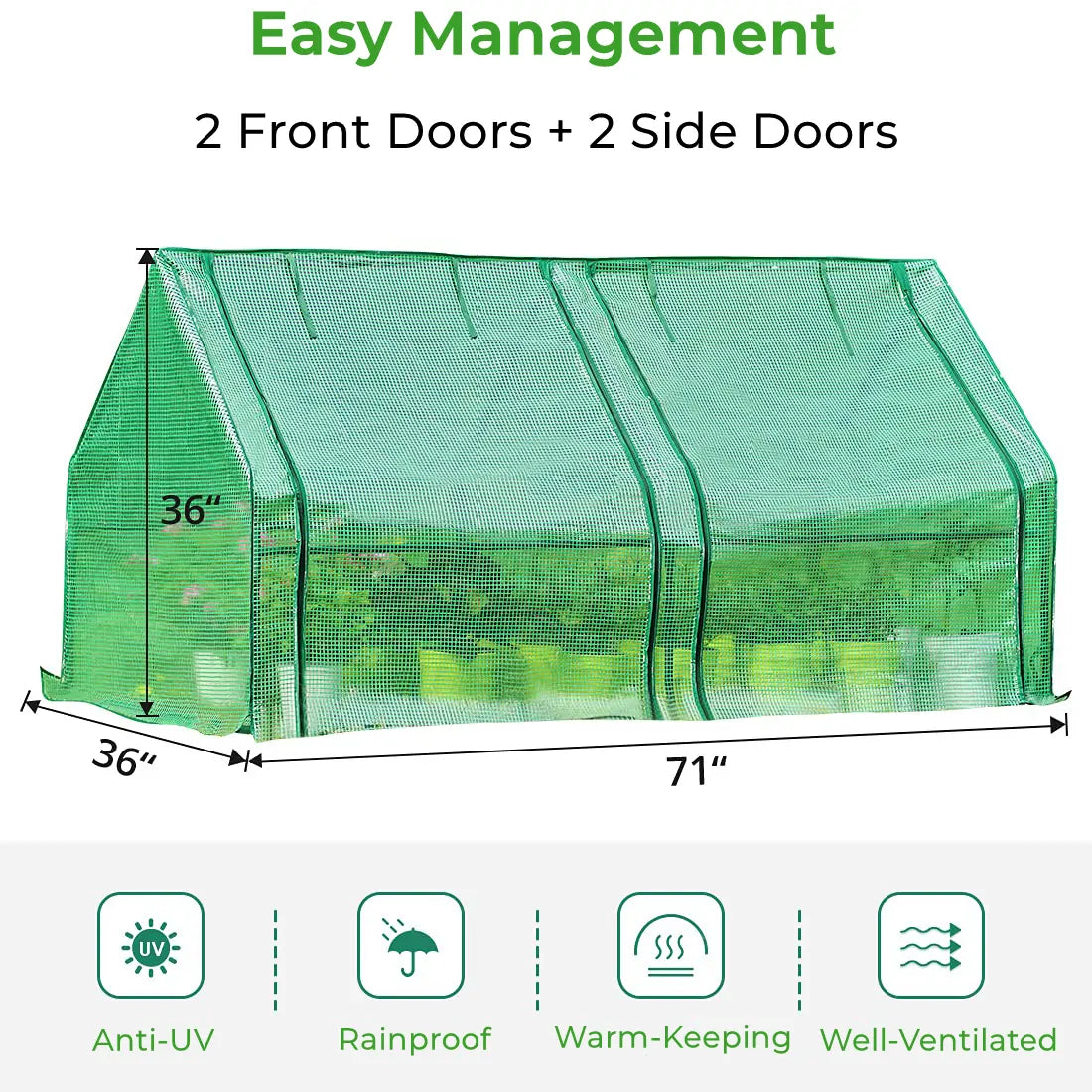 2 Front Doors and 2 Side Doors#color_green
