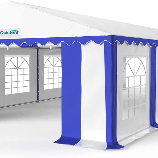 tent rits Quictent 16x32 Heavy Duty Tent, Frame Party Tent, Stripe Blue & White