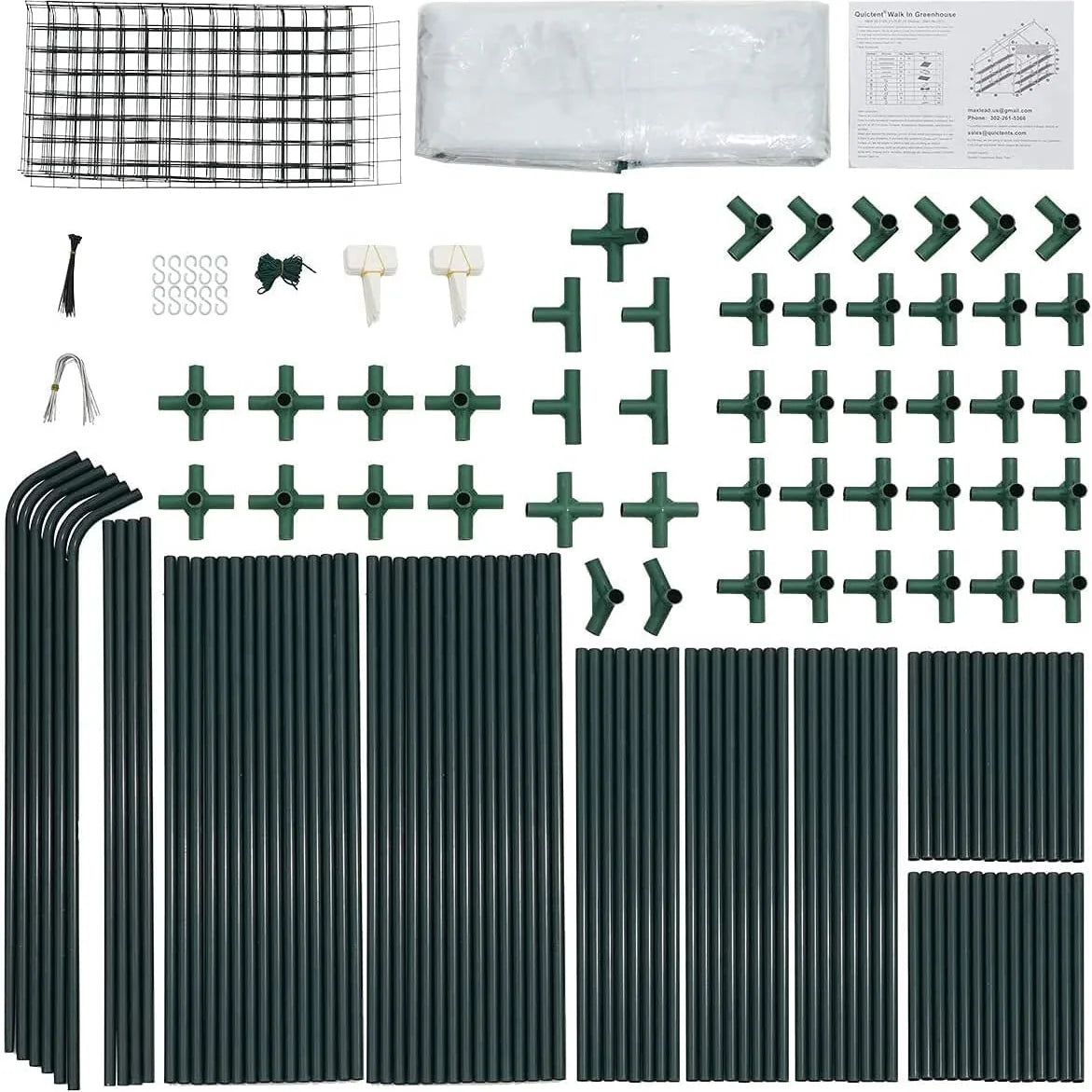 56x56x77 Walk-in clear Greenhouse part list#color_clear