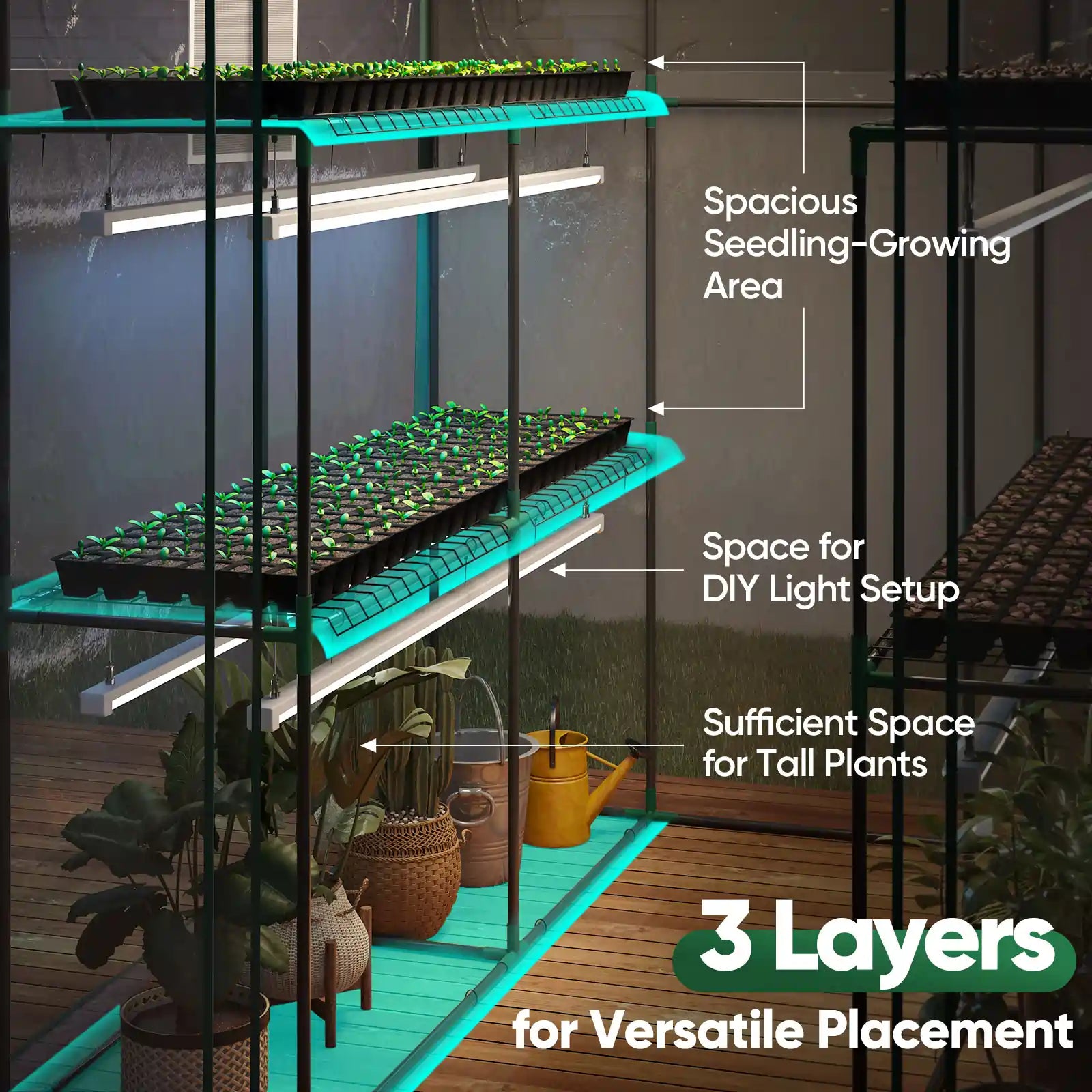 56x56x77 Walk-in clear Greenhouse part list#color_clear