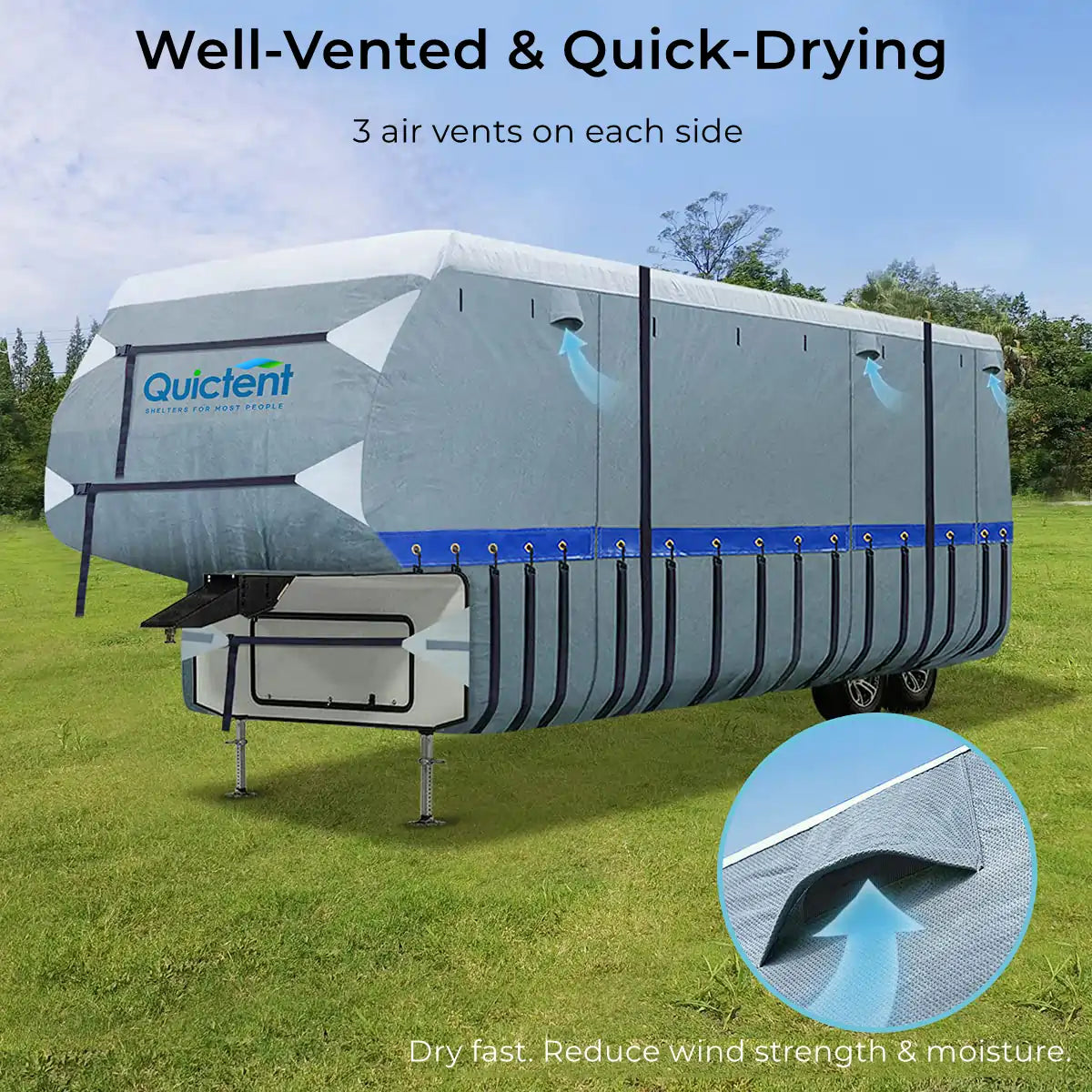 Quick-drying 5th Wheel RV Cover