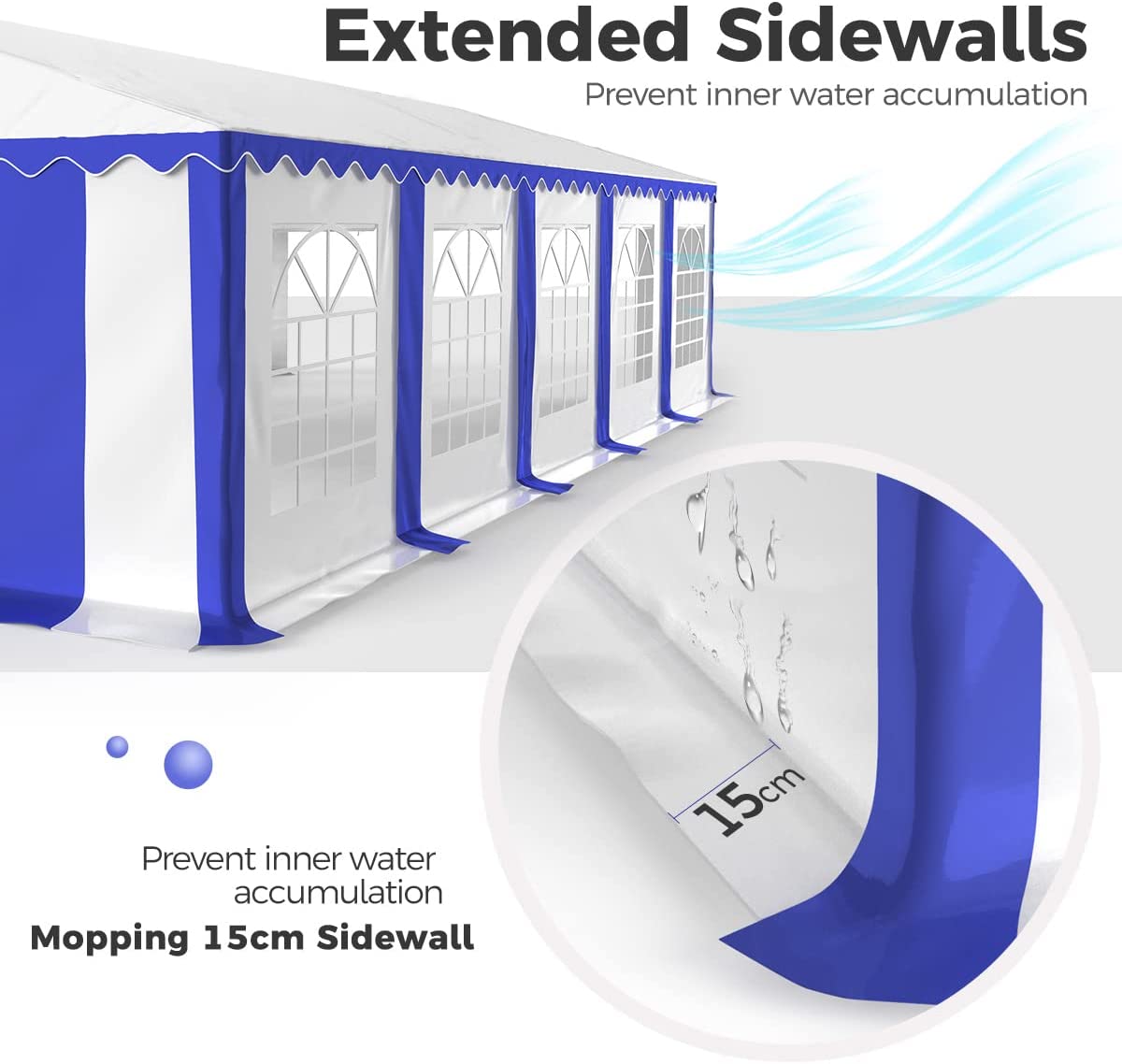 16x32 party tent sidewall