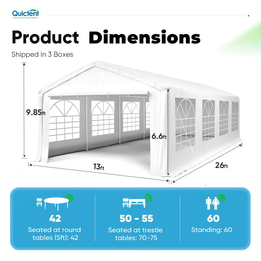 13' x 26' Party Tent Size