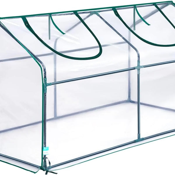 Quictent Mini Greenhouse with Side Zipper Door, Easy Setup, Clear