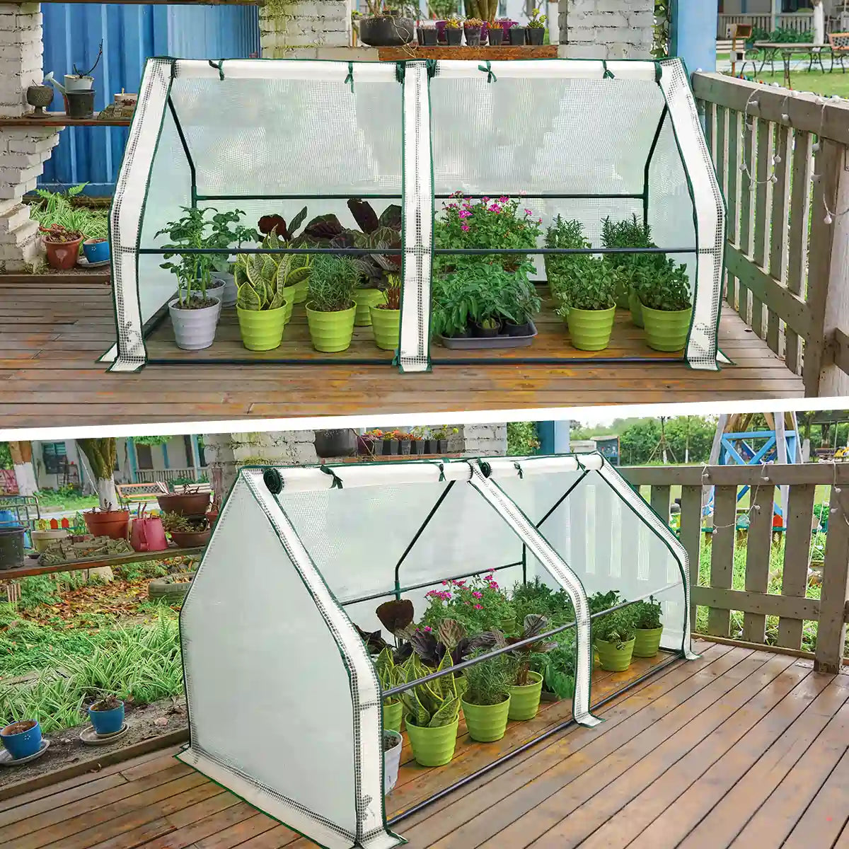small white greenhouse outdoor#color_white