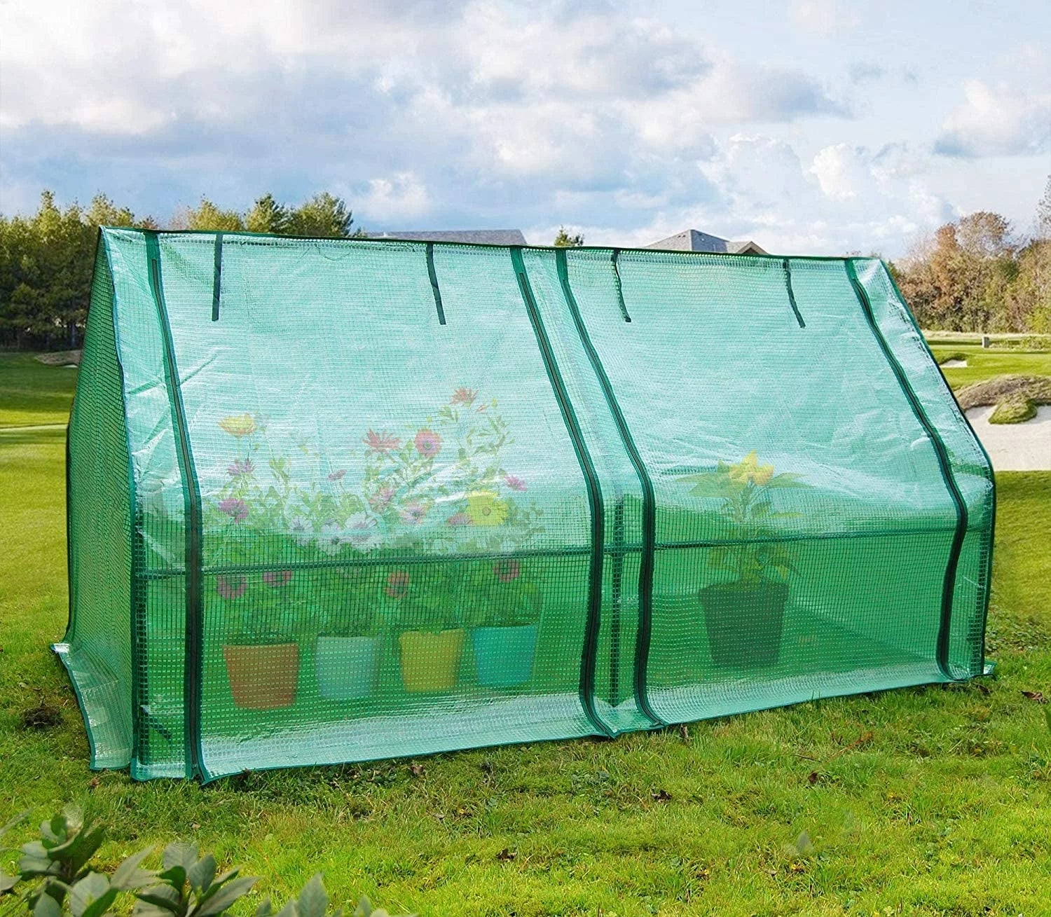 71 x 36 x 36 Mini Greenhouse on grass
