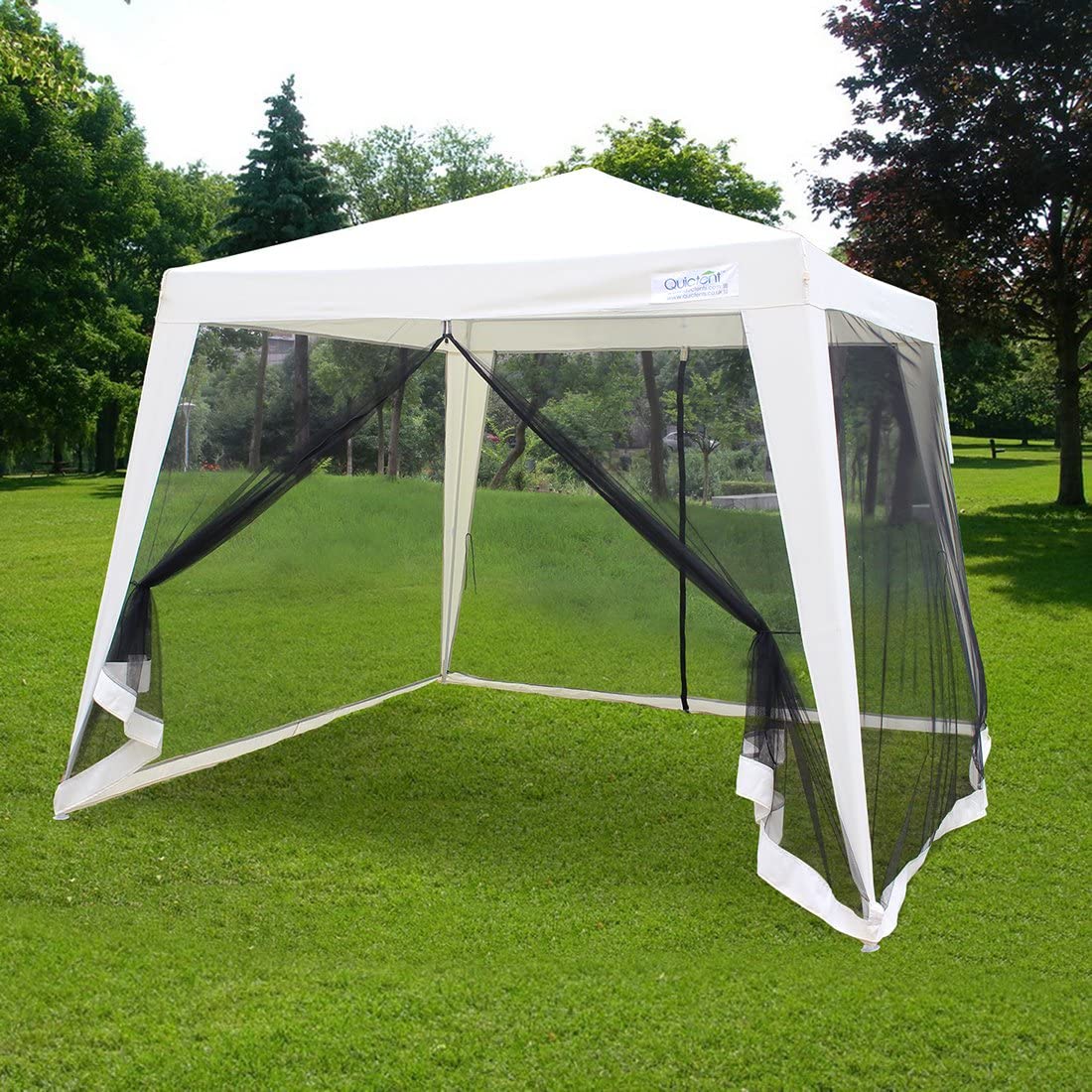See from the right: Quitent 10' x 8' mesh netting party tent