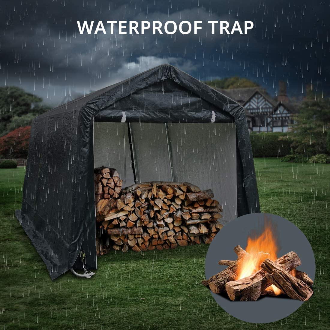 8x8 portable garage Waterproof trap