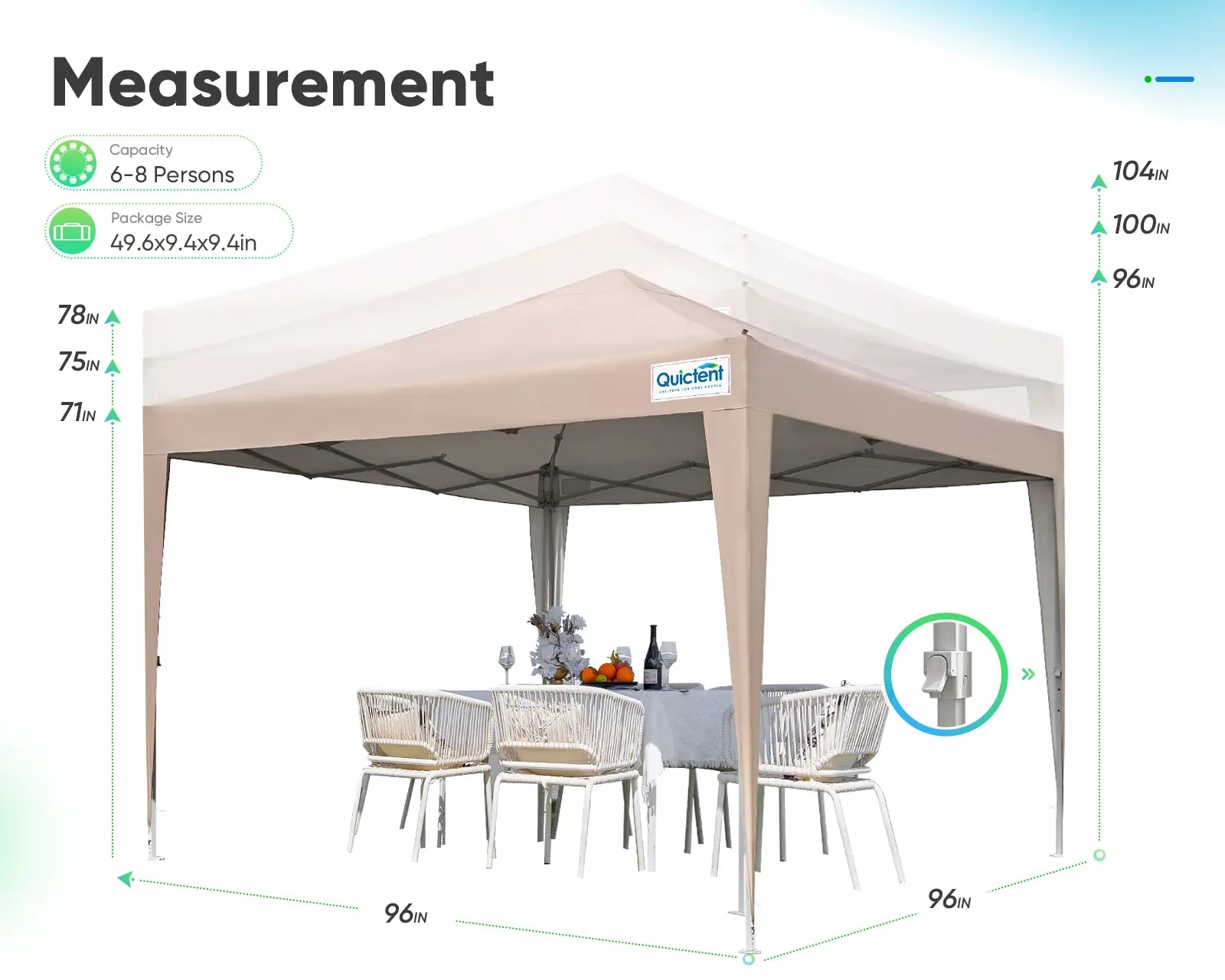 8x8 canopy 3 built-in height options#color_beige