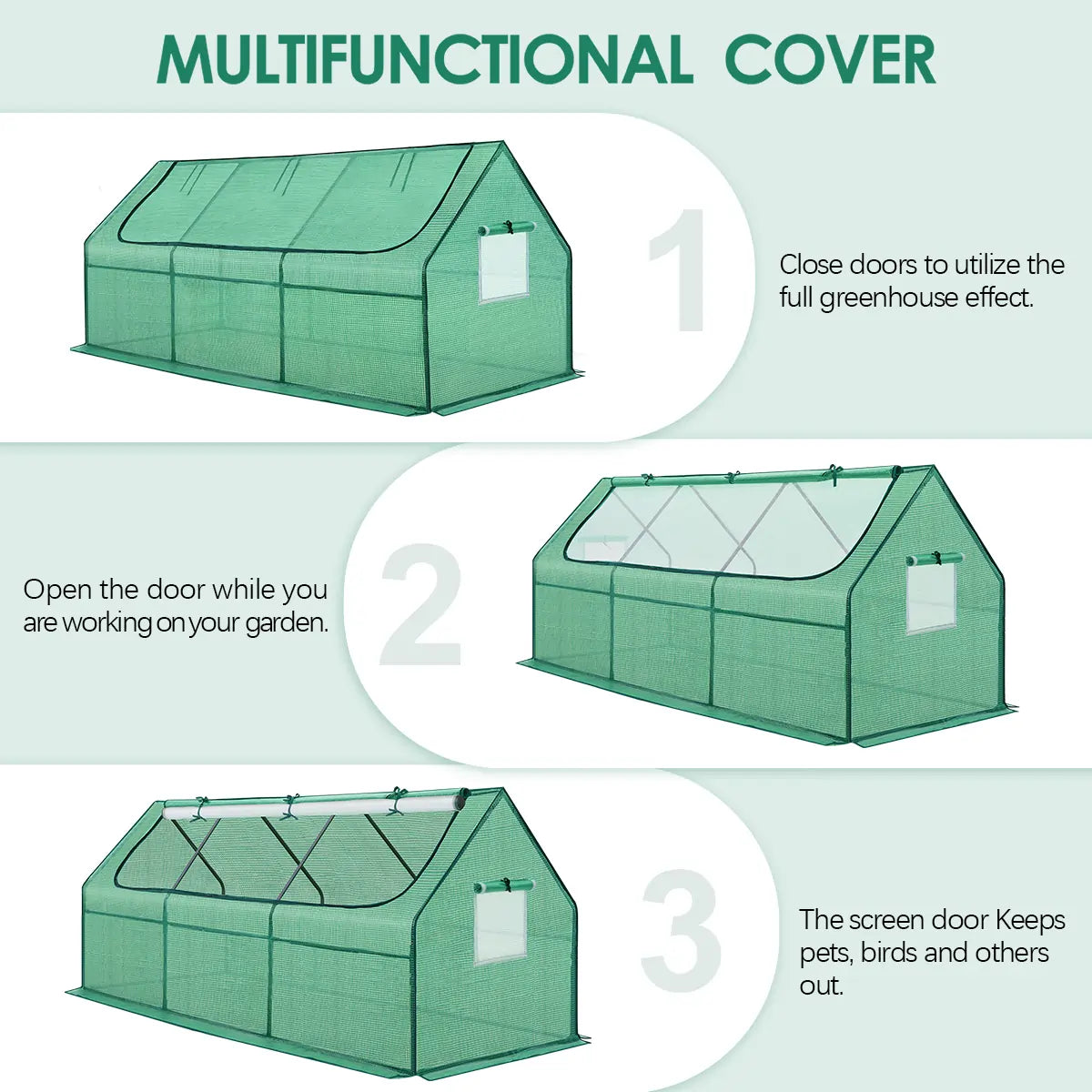 95“x36”x36” small greenhouse function#color_green