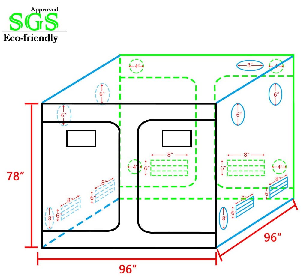 grow tent size