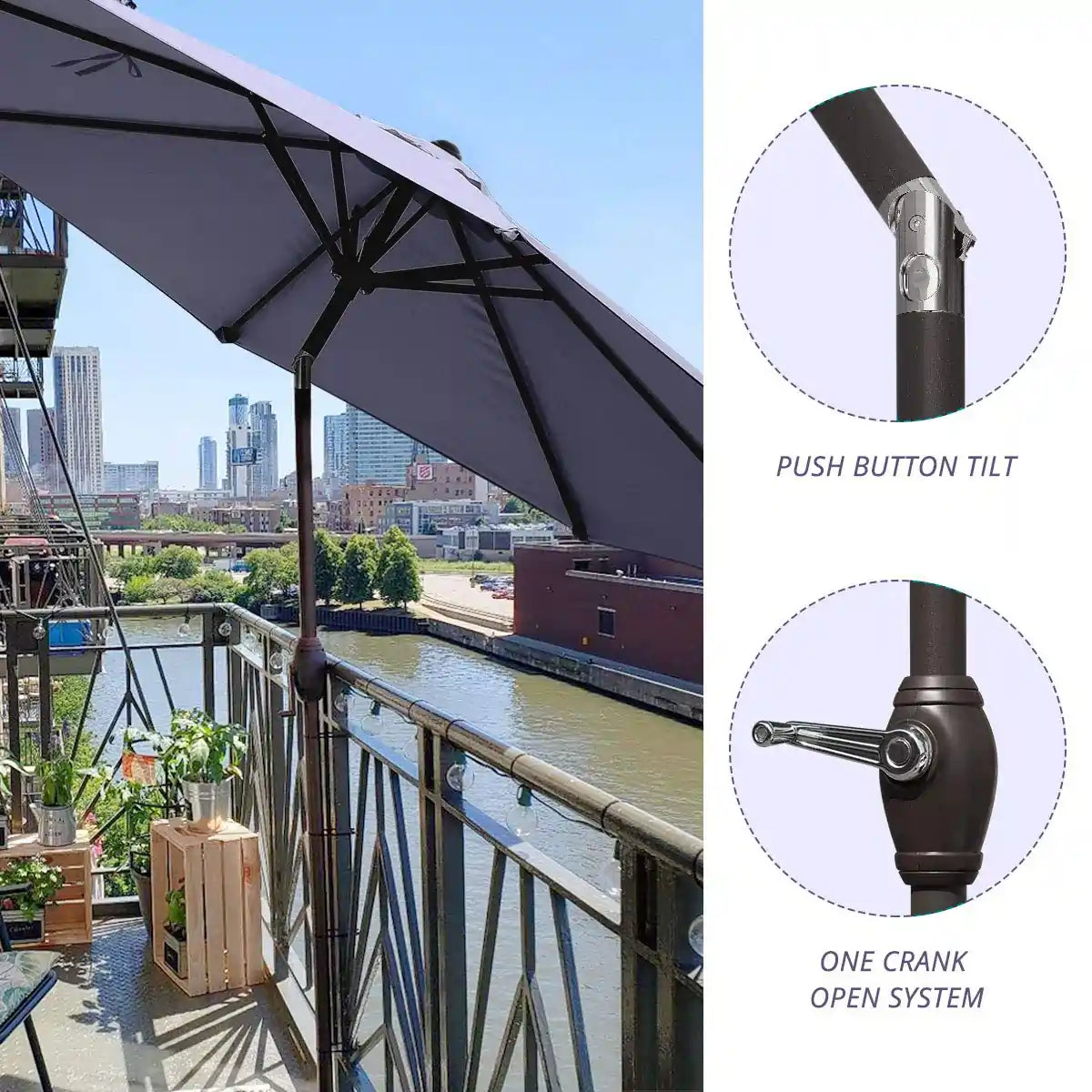 blue 9 ft patio umbrella frame detail#color_navy blue