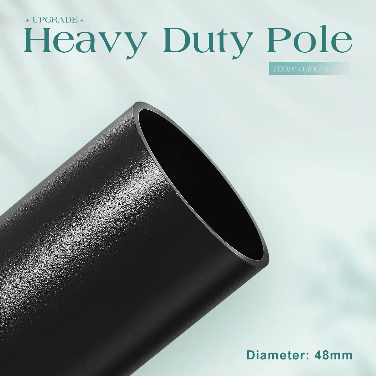Green table umbrella heavy duty pole#color_dark green