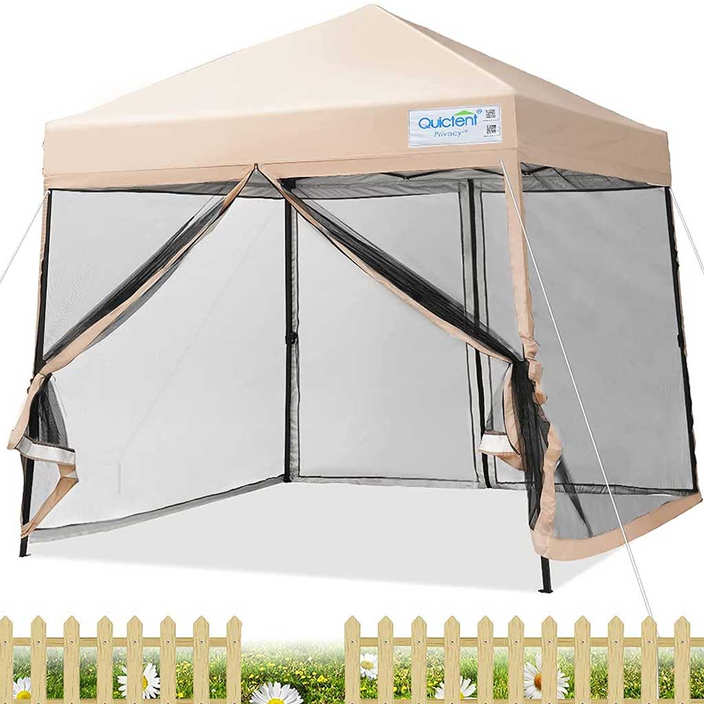 9' x 9' Pop Up Canopy Tent -Tan#color_tan