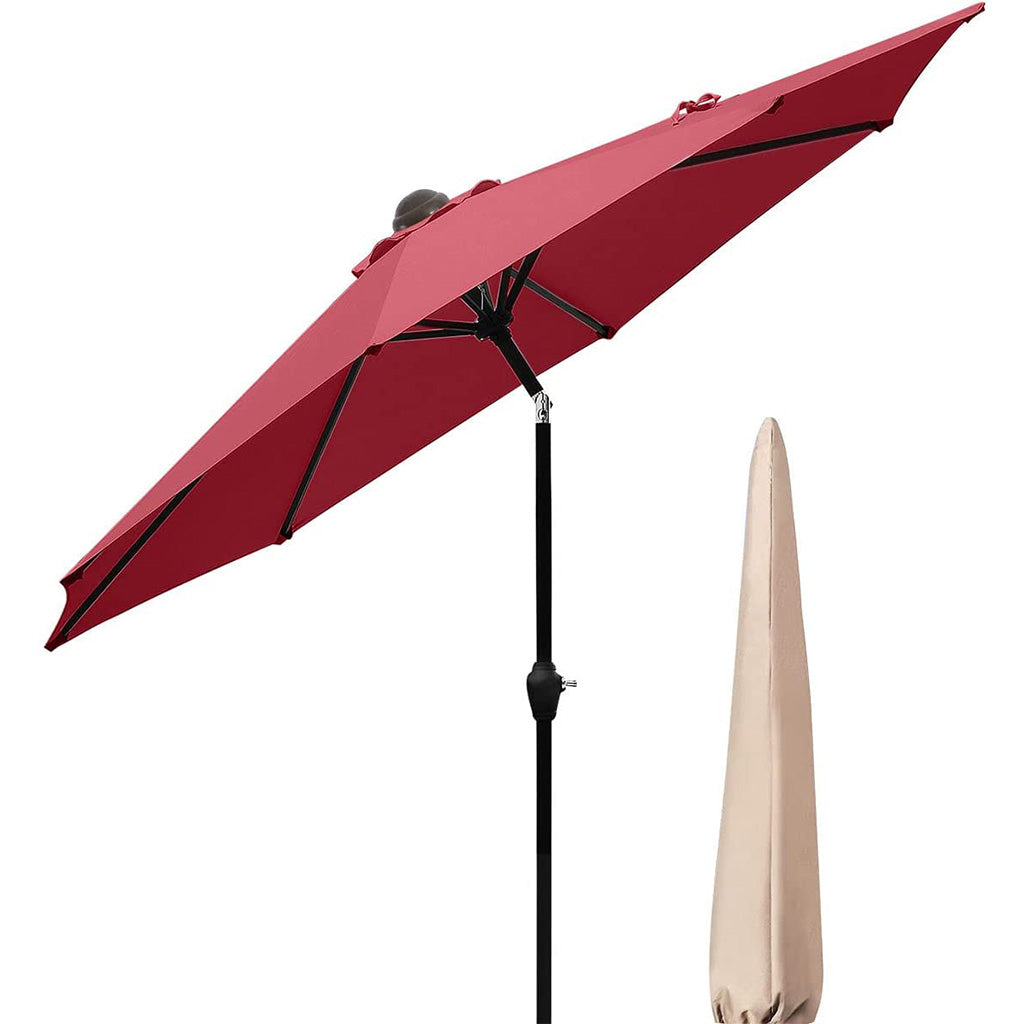 red 9Ft Patio Umbrella#color_wine