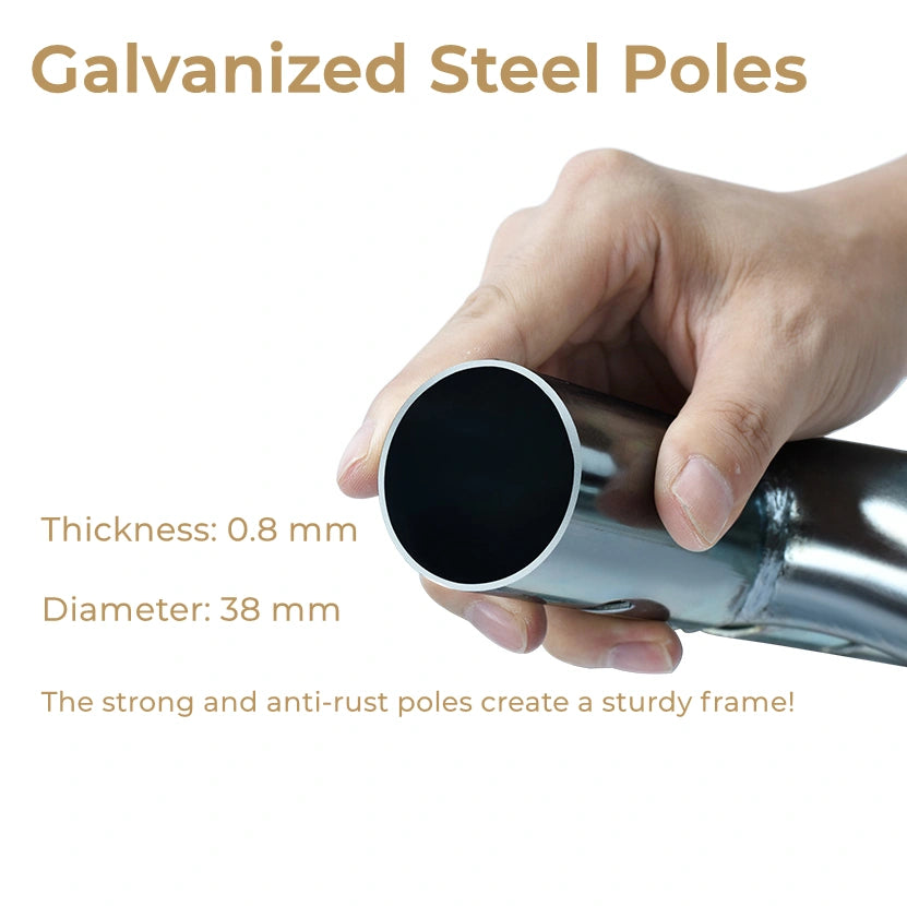 Galvanized steel poles#color_beige