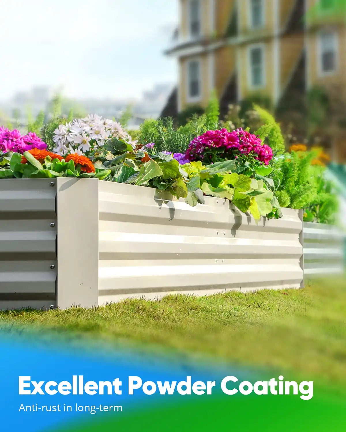 beige garden bed powder coating#color_beige