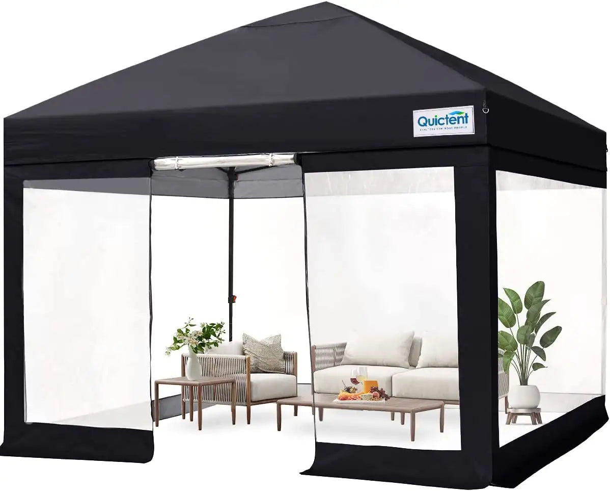 10x10 Black Clear Pop up Tent#color_black