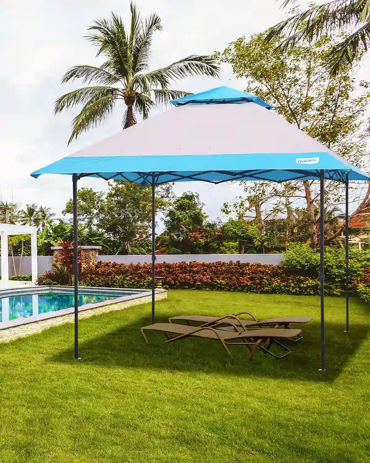 blue backyard gazebo tent#color_blue