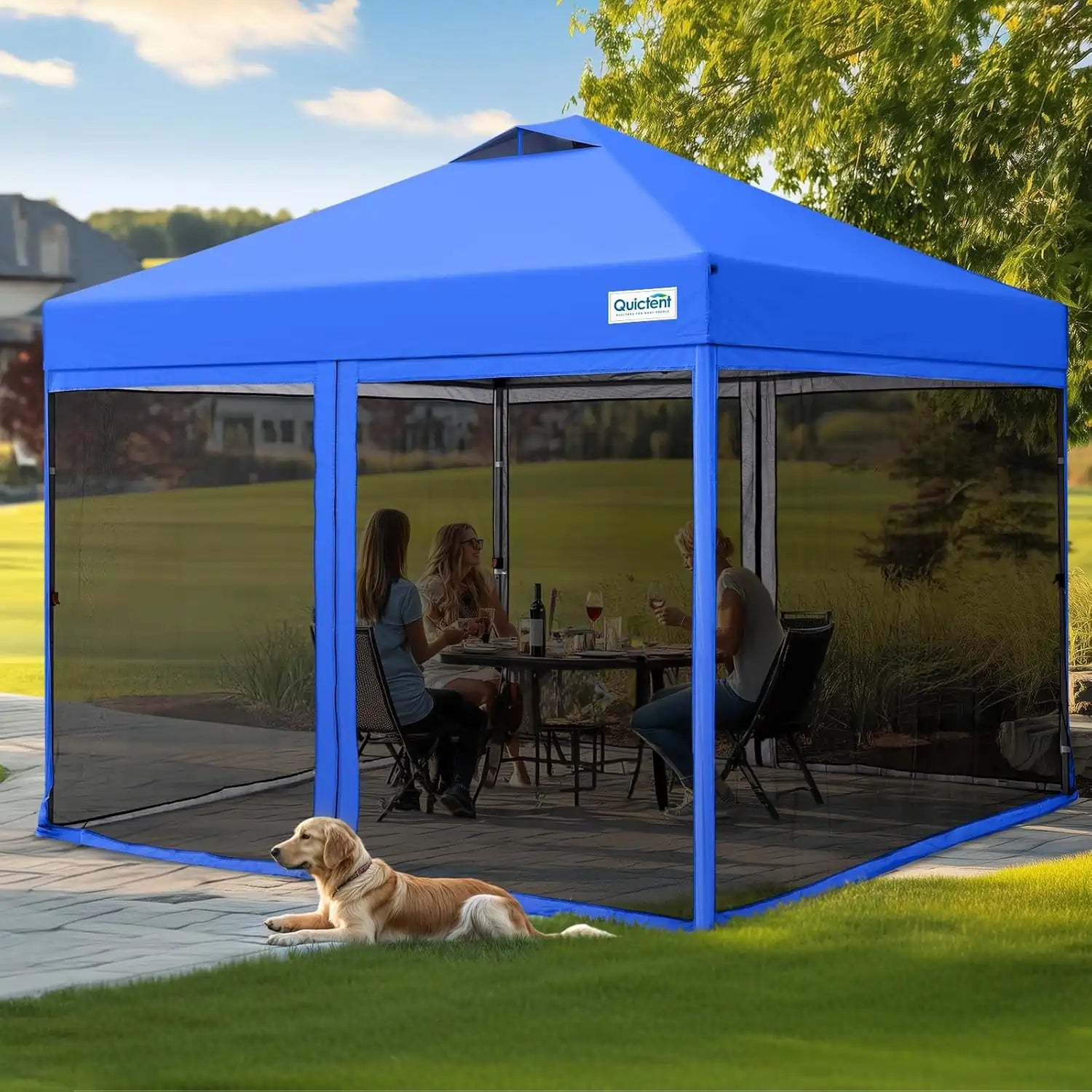 Blue 10x10 Pop Up Screen Tent#style_royal blue