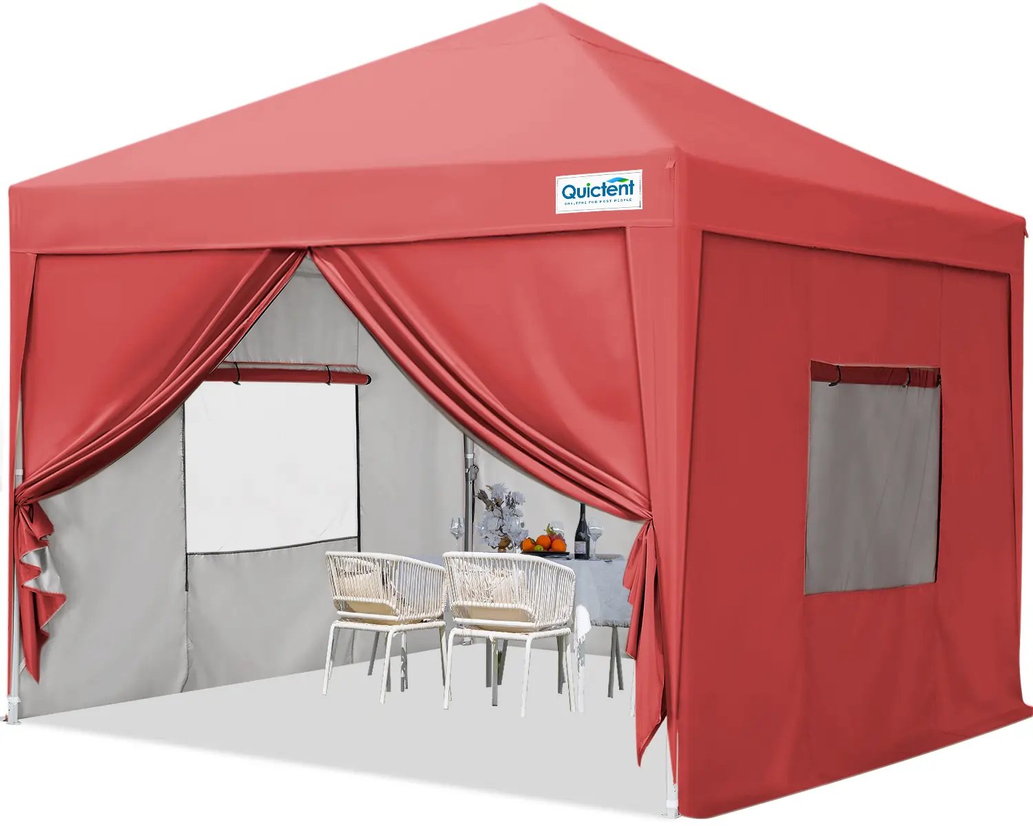 Wine 10' x 10' Pop Up Canopy#color_wine red
