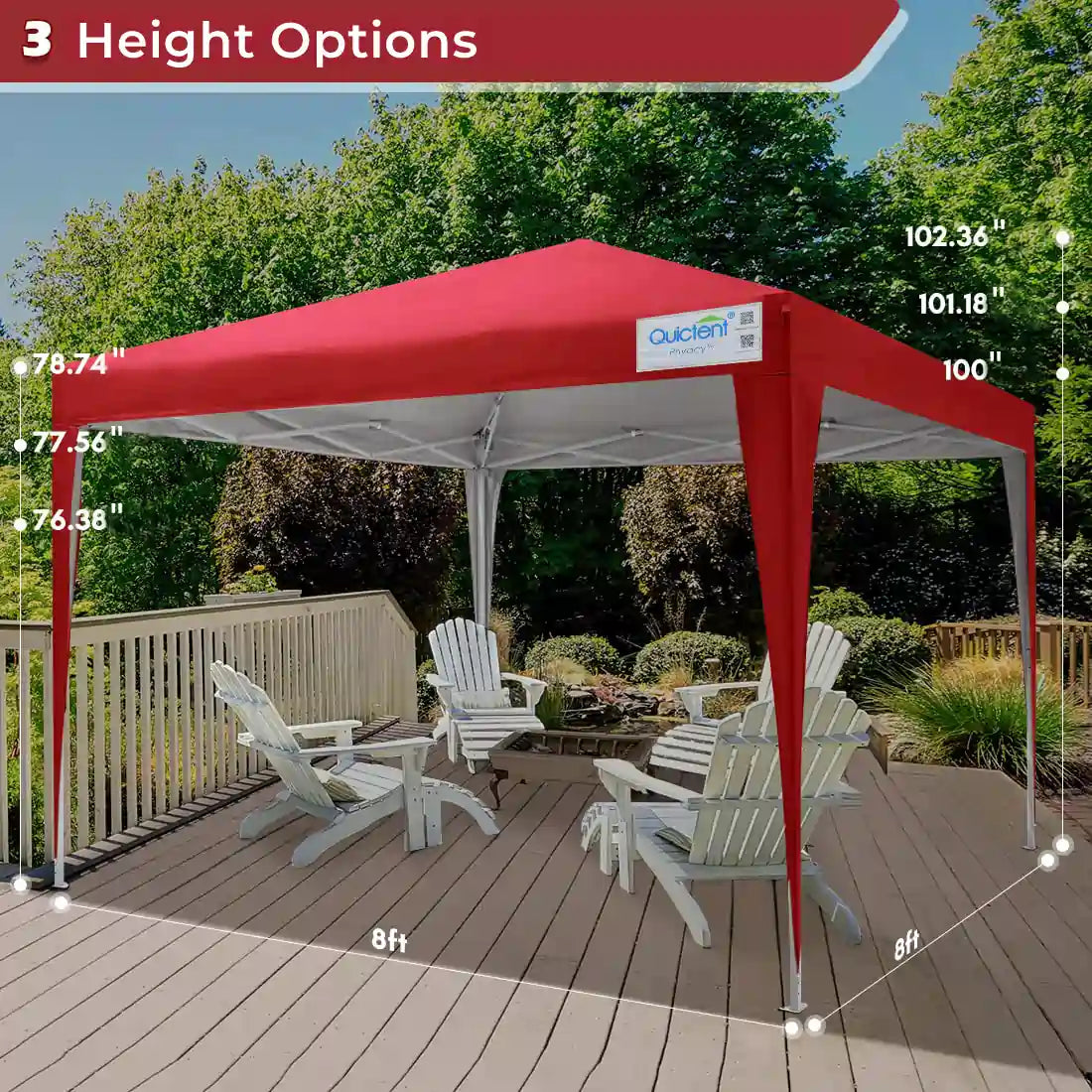 red 8x8 canopy tent size#color_wine red