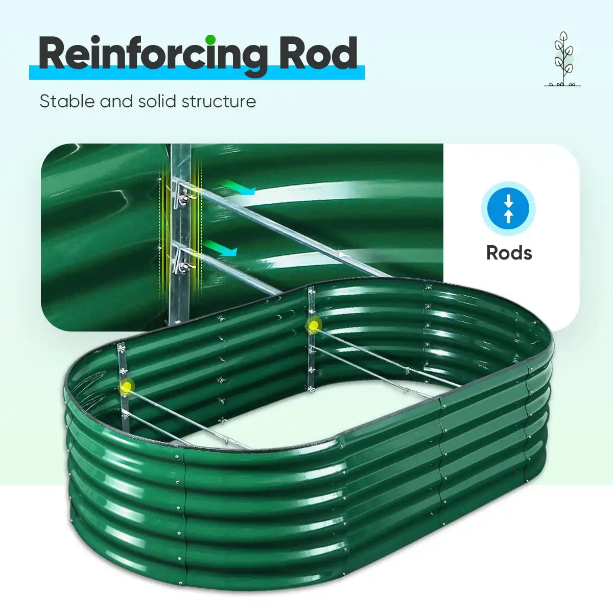 green planter box structure#color_dark green