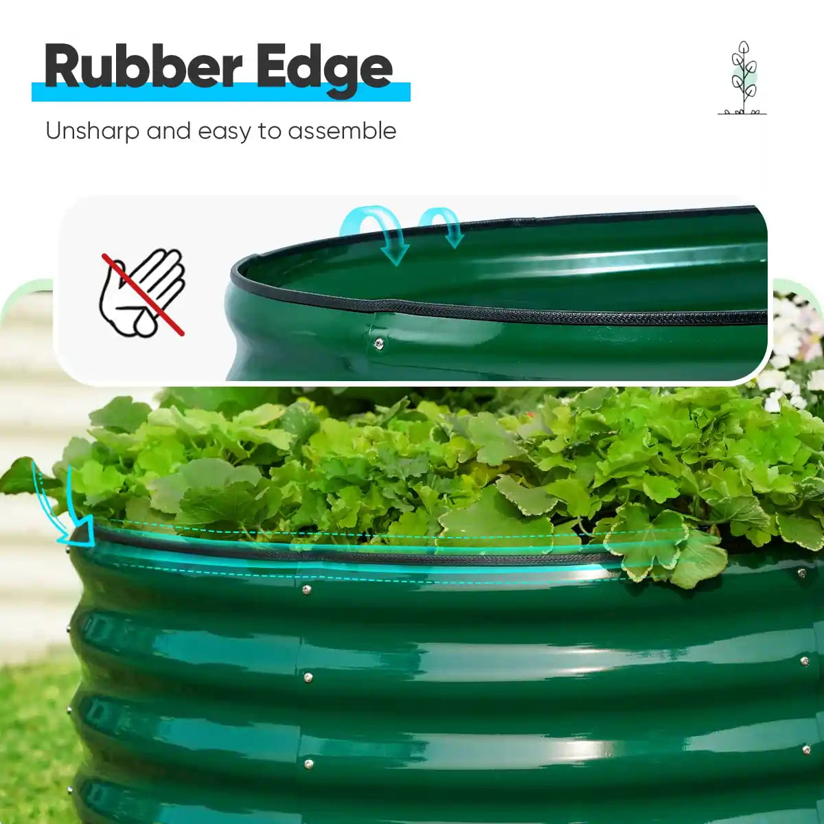 rubber gardenbed edge#color_dark green