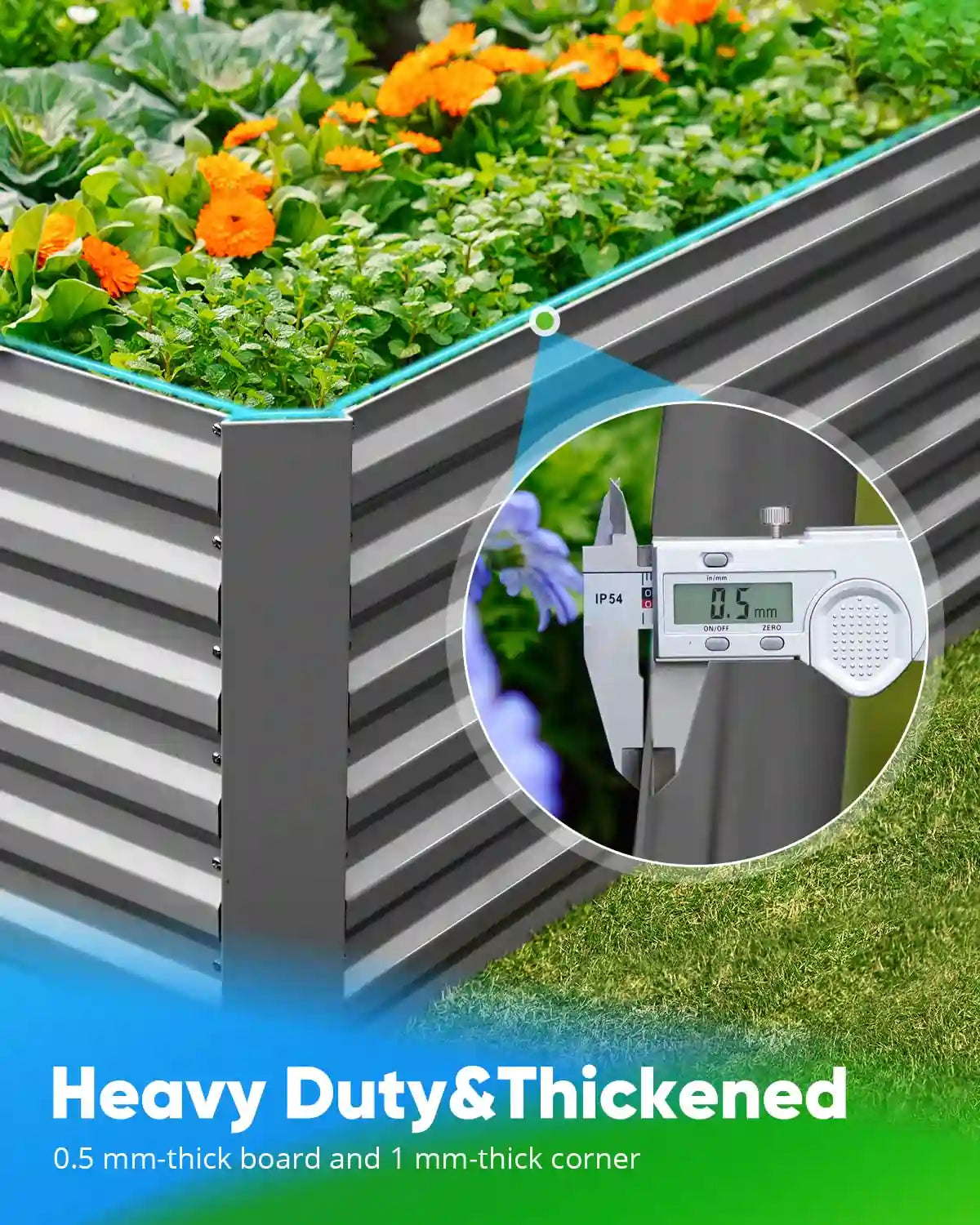 dark grey 8x4x2ft planter box#color_dark grey