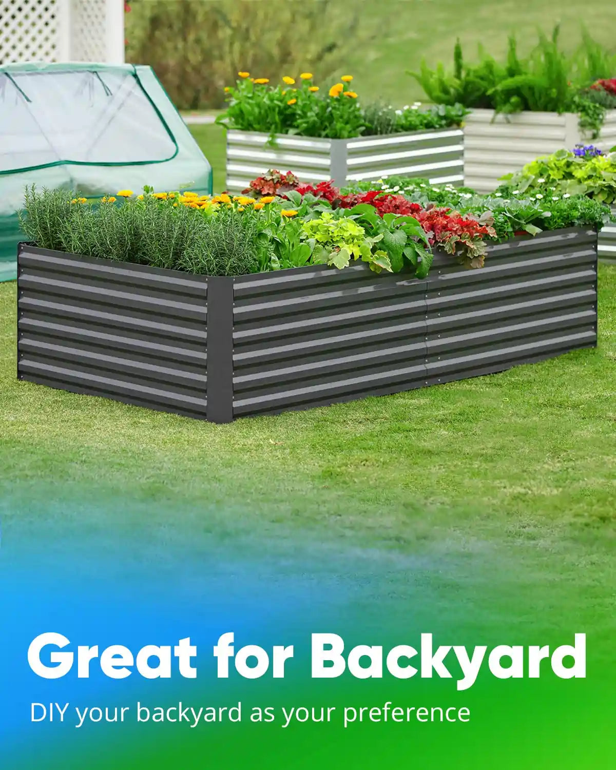 great flower bed for backyard#color_dark grey