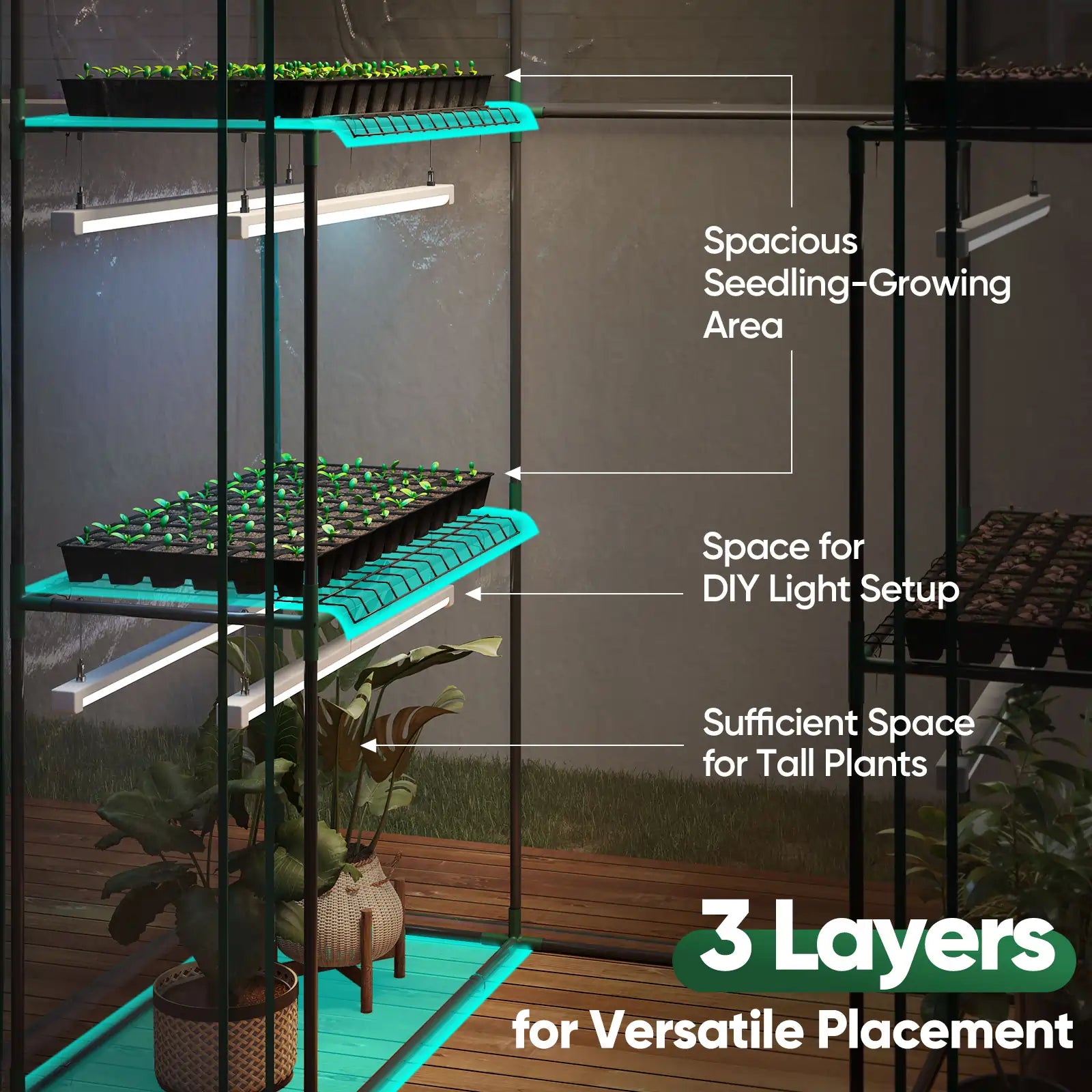 Easy Gardening with walk-in greenhouse#color_clear