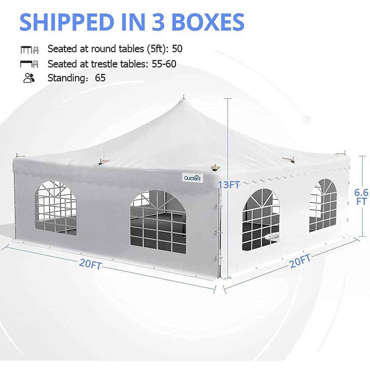 20'X20' Fire Resistant Party Tent Size#size_20' x 20'