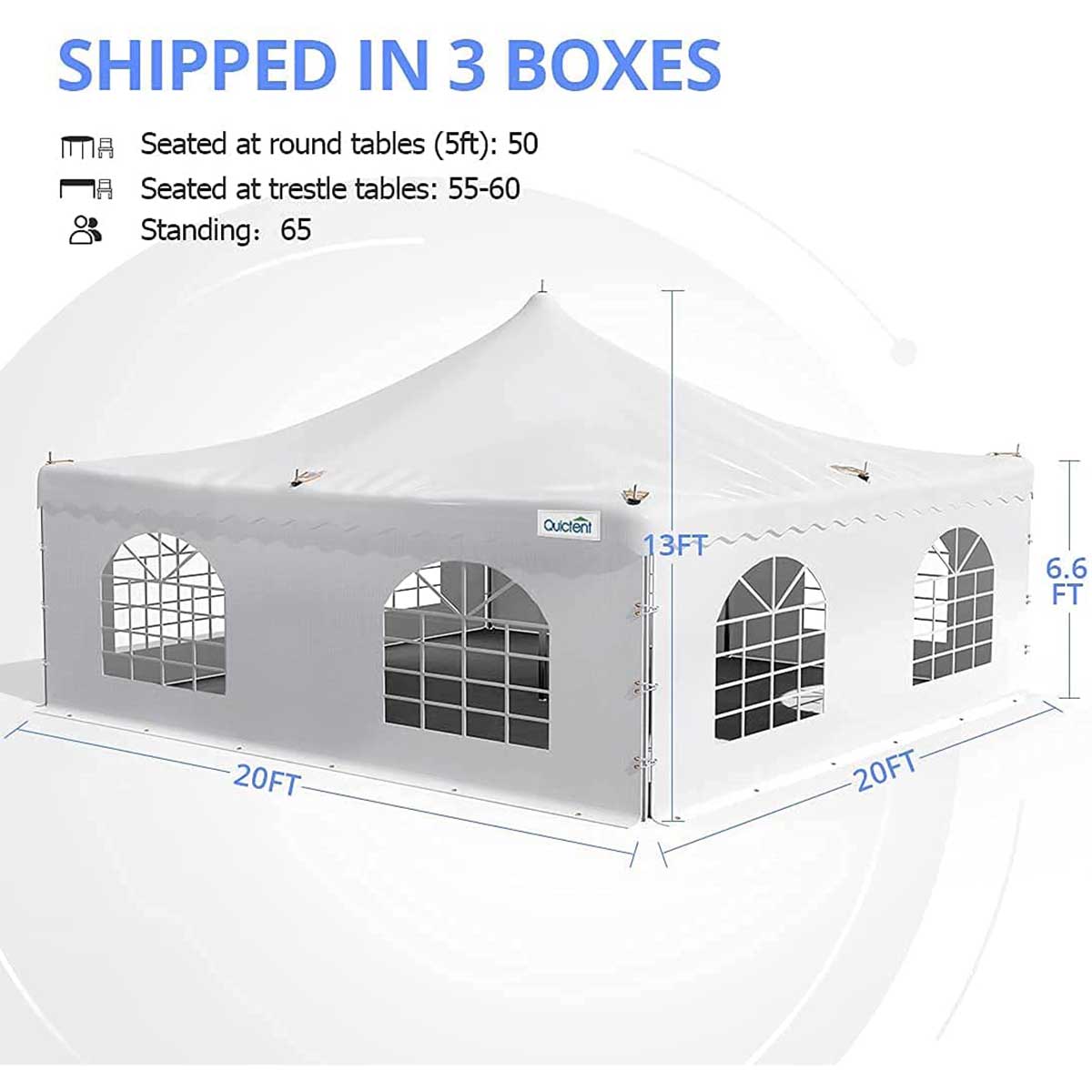 20'X20' Fire Resistant Party Tent Size