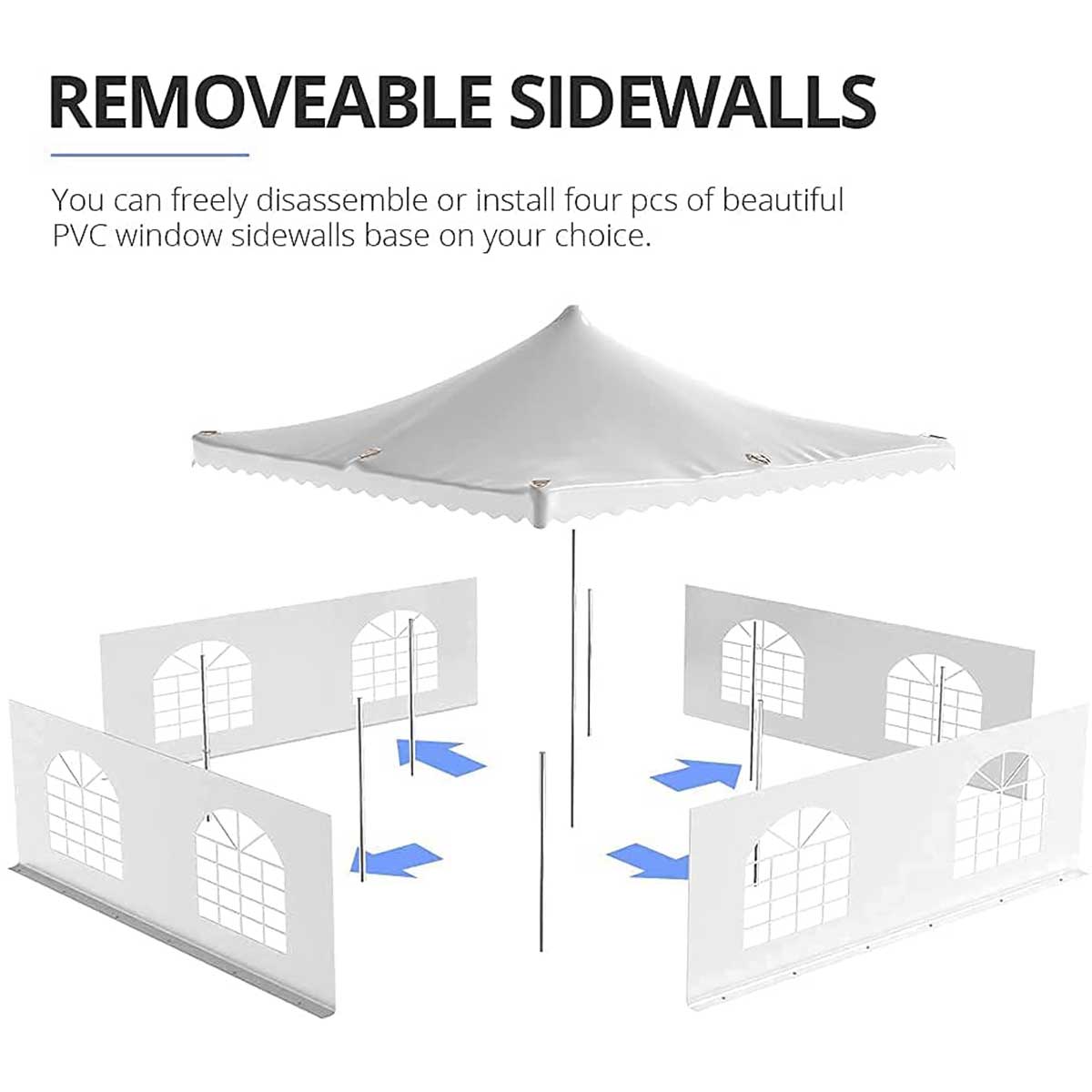 20'X20' Party Tent with removeable sidewalls