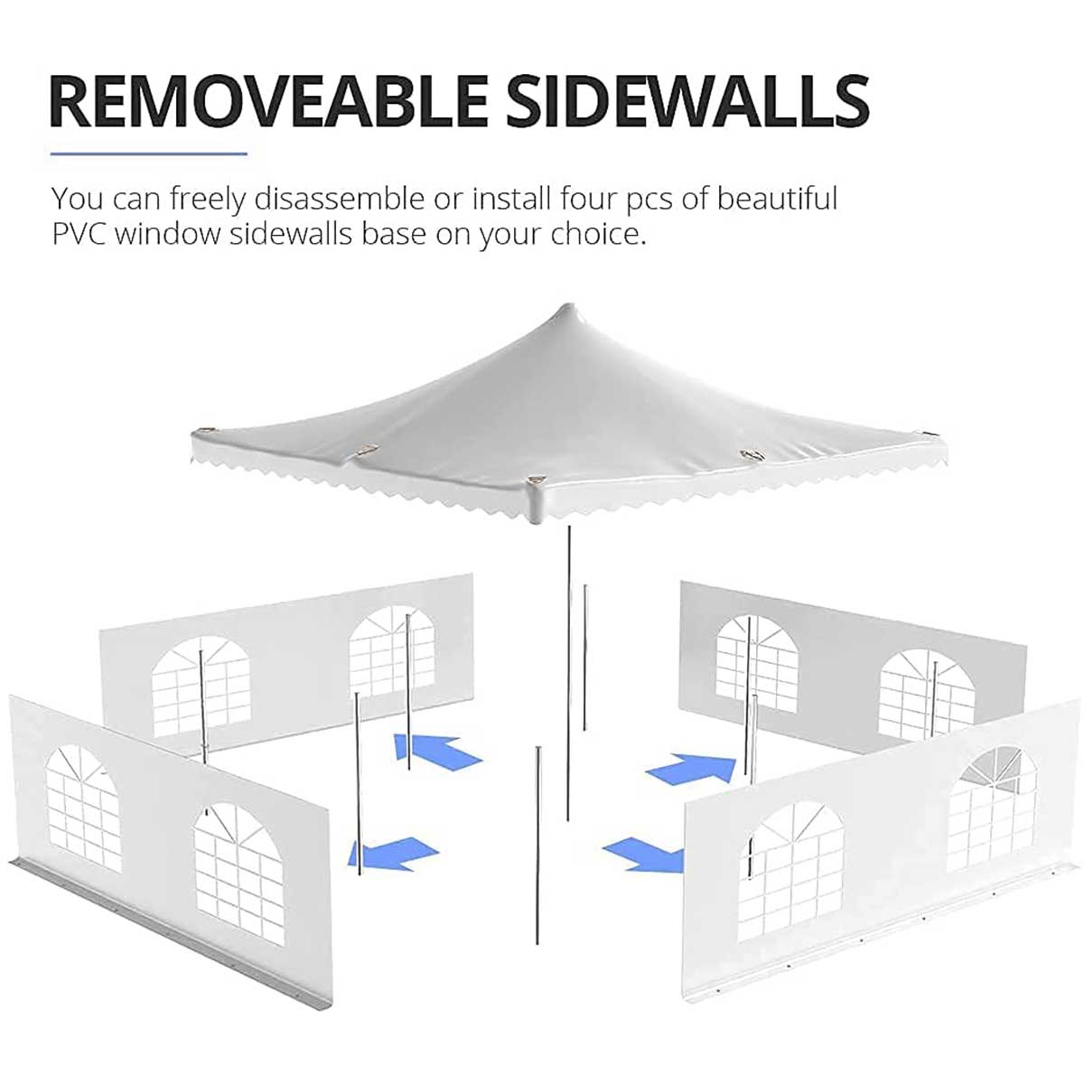 20'X20' Party Tent with removeable sidewalls#size_20' x 20'