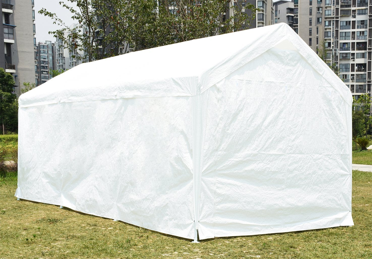 20' x 10' Car Shelter-White 