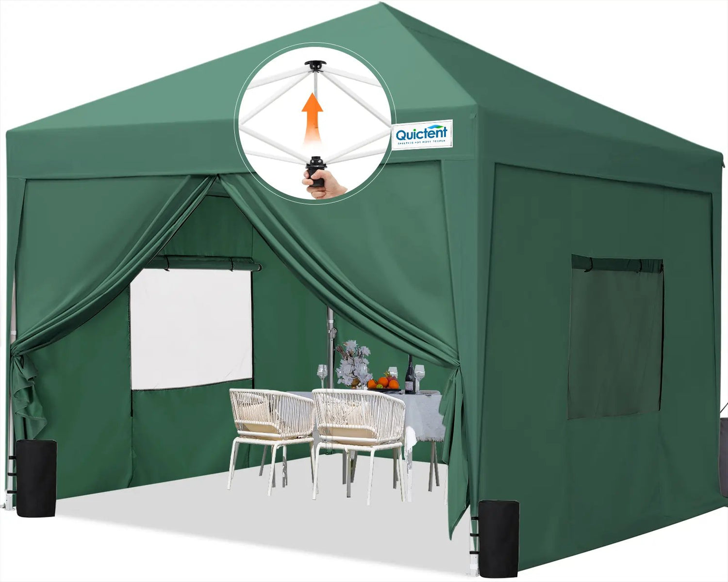 Green 10' x 10' Pop Up Canopy#color_green