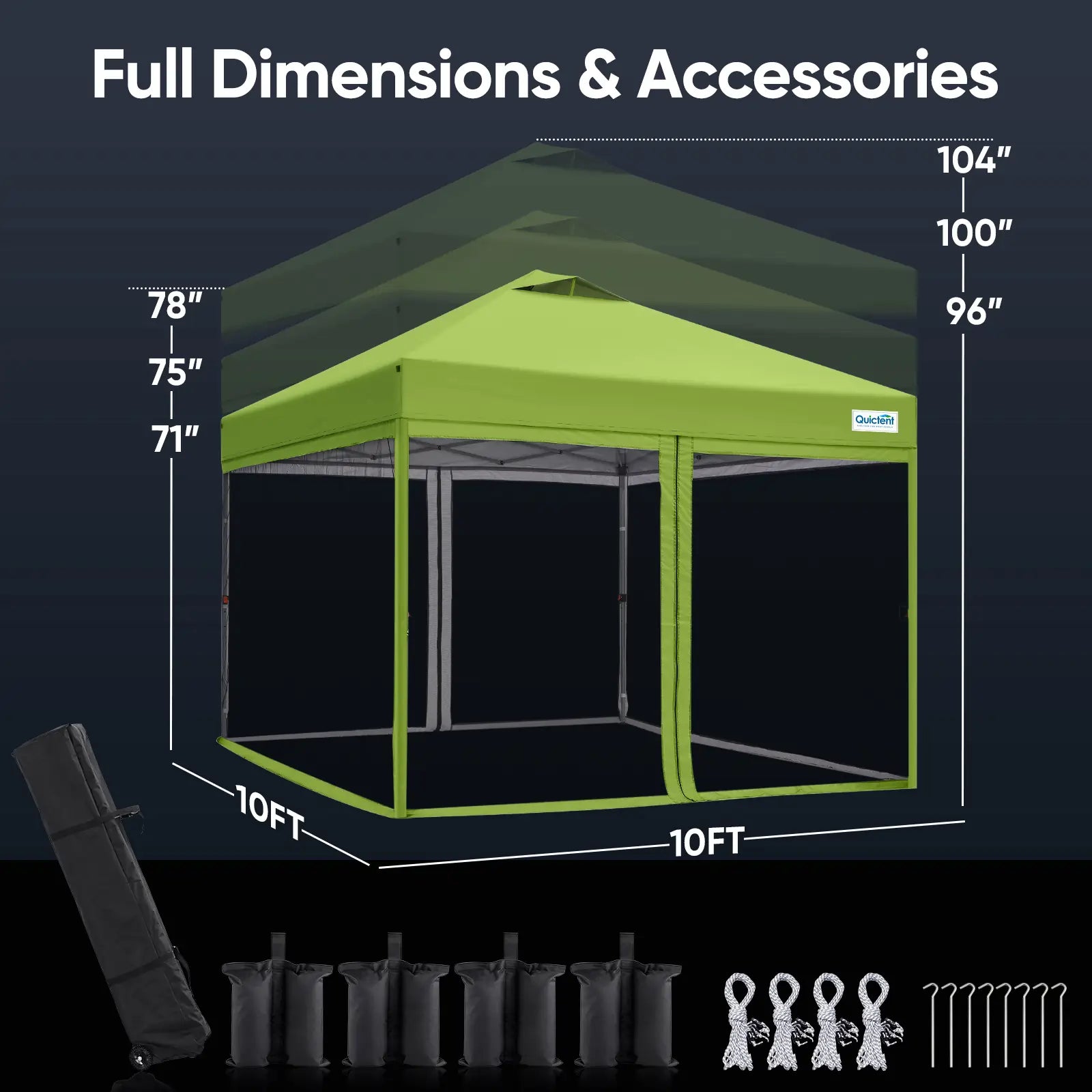 green canopy tent height#style_green