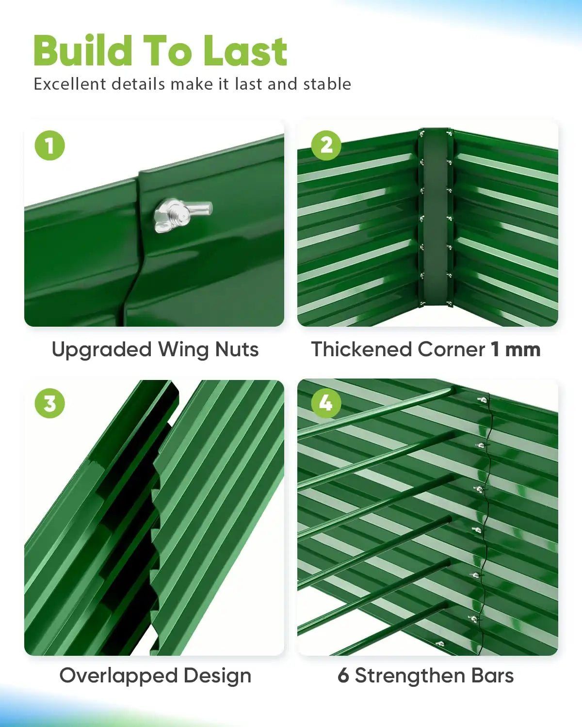 green 8x4x2ft flower bed#color_green