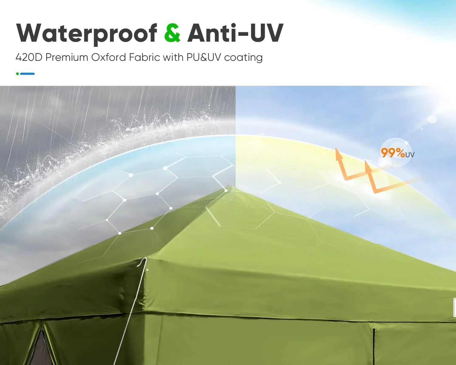 green pop up canopy with sides#color_green