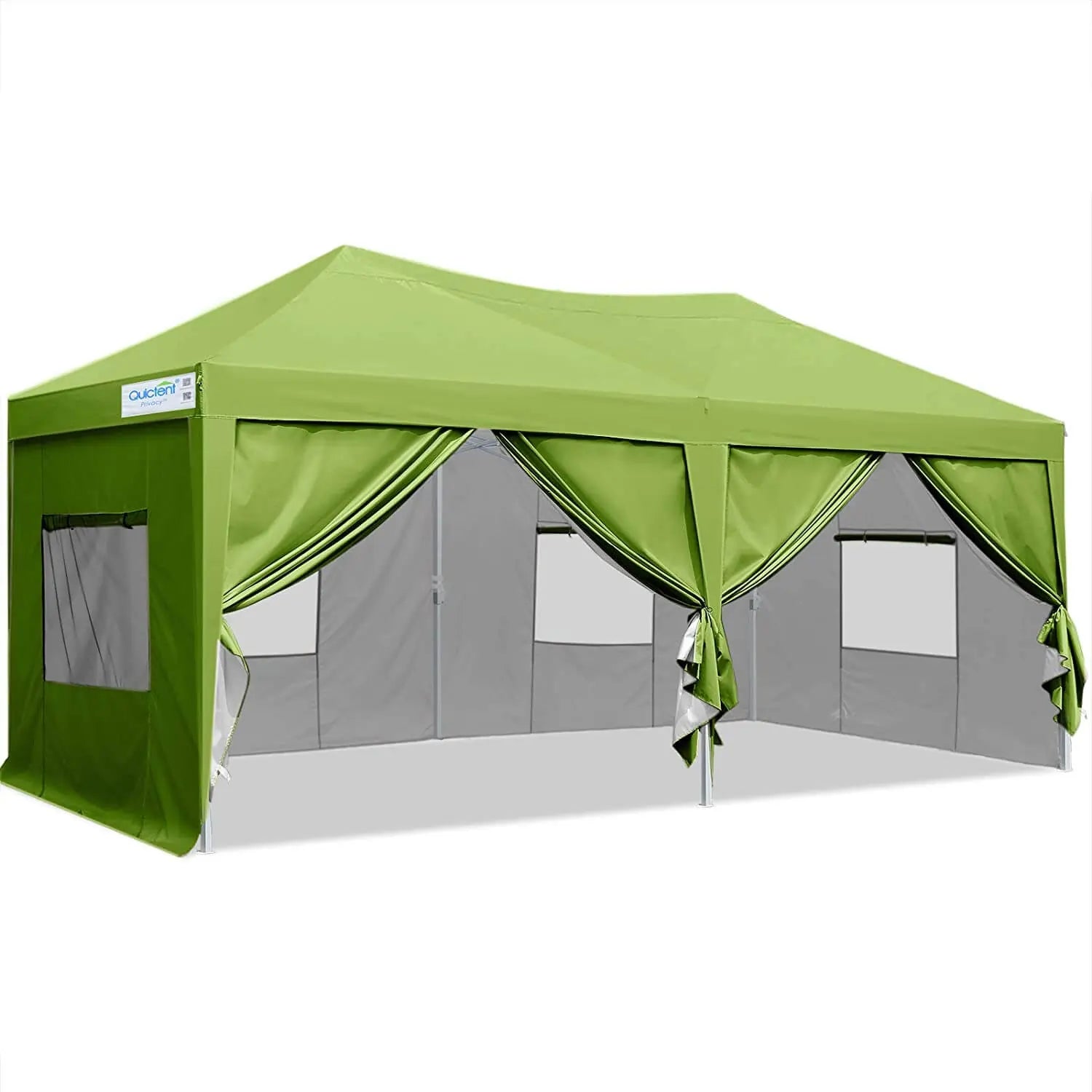 Green Privacy 10' x 20' Pop Up Canopy#color_green