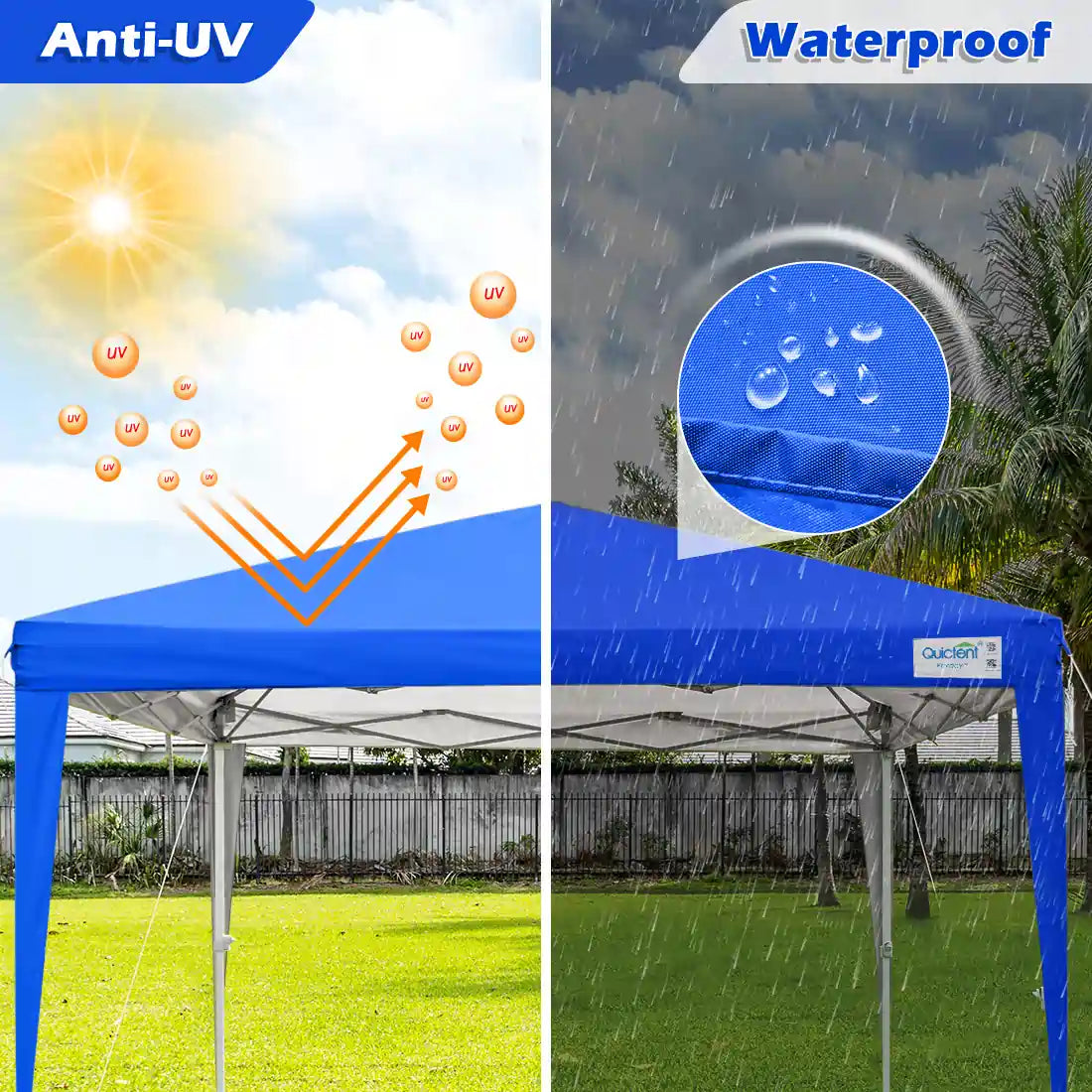 Blue color 10x10 canopy tent waterproof roof#color_ royal blue