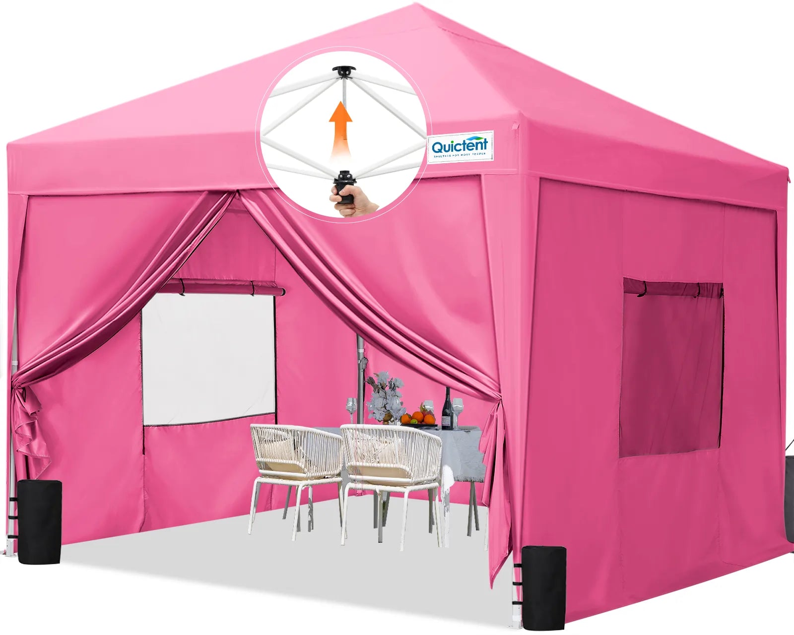 Pink 8x8 Pop Up Canopy#color_pink