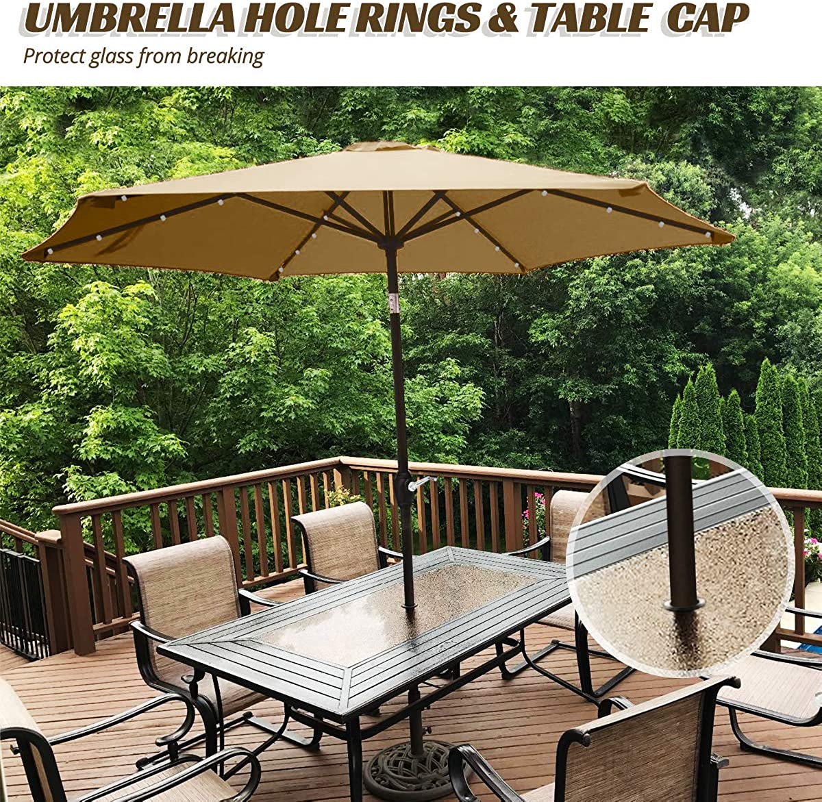Umberlla hole rings &Table cap#color_tan
