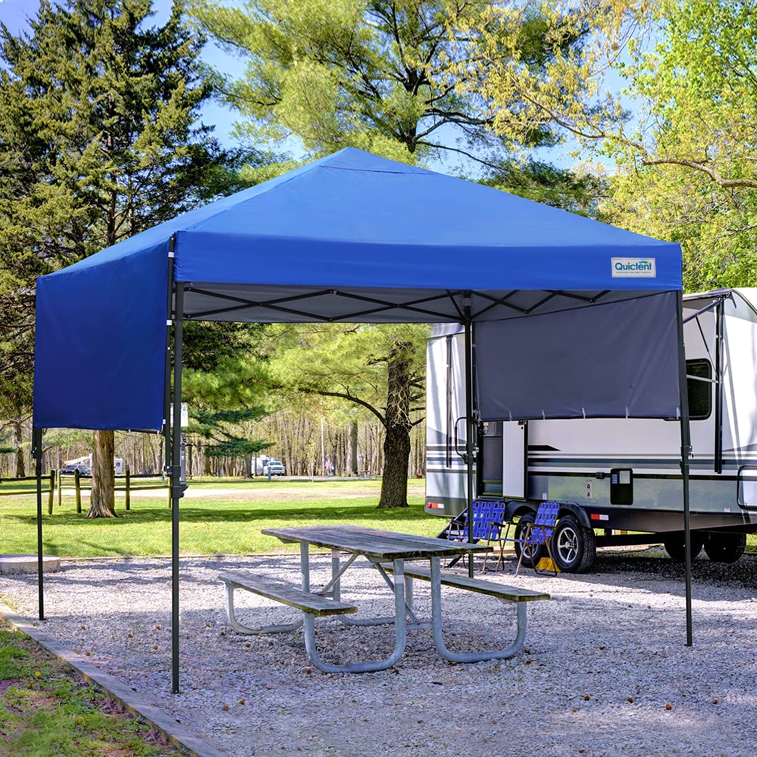 Blue pop up rain canopy#color_royal blue