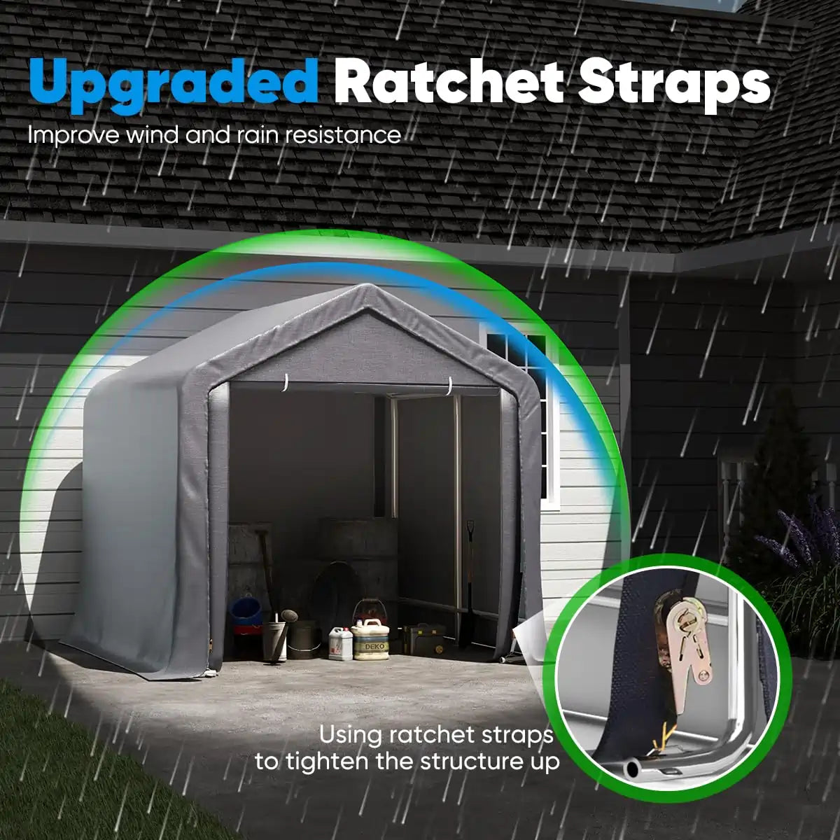 four ratchet straps design 