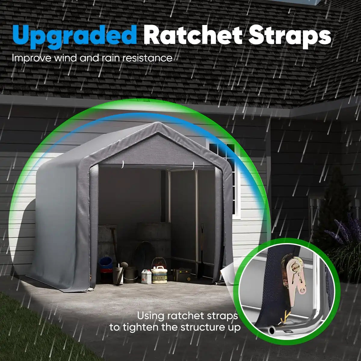 four ratchet straps