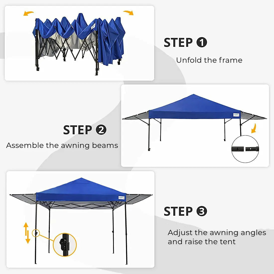 Quick Assembly Frame Of 10 x 10 Canopy Tent#color_royal blue