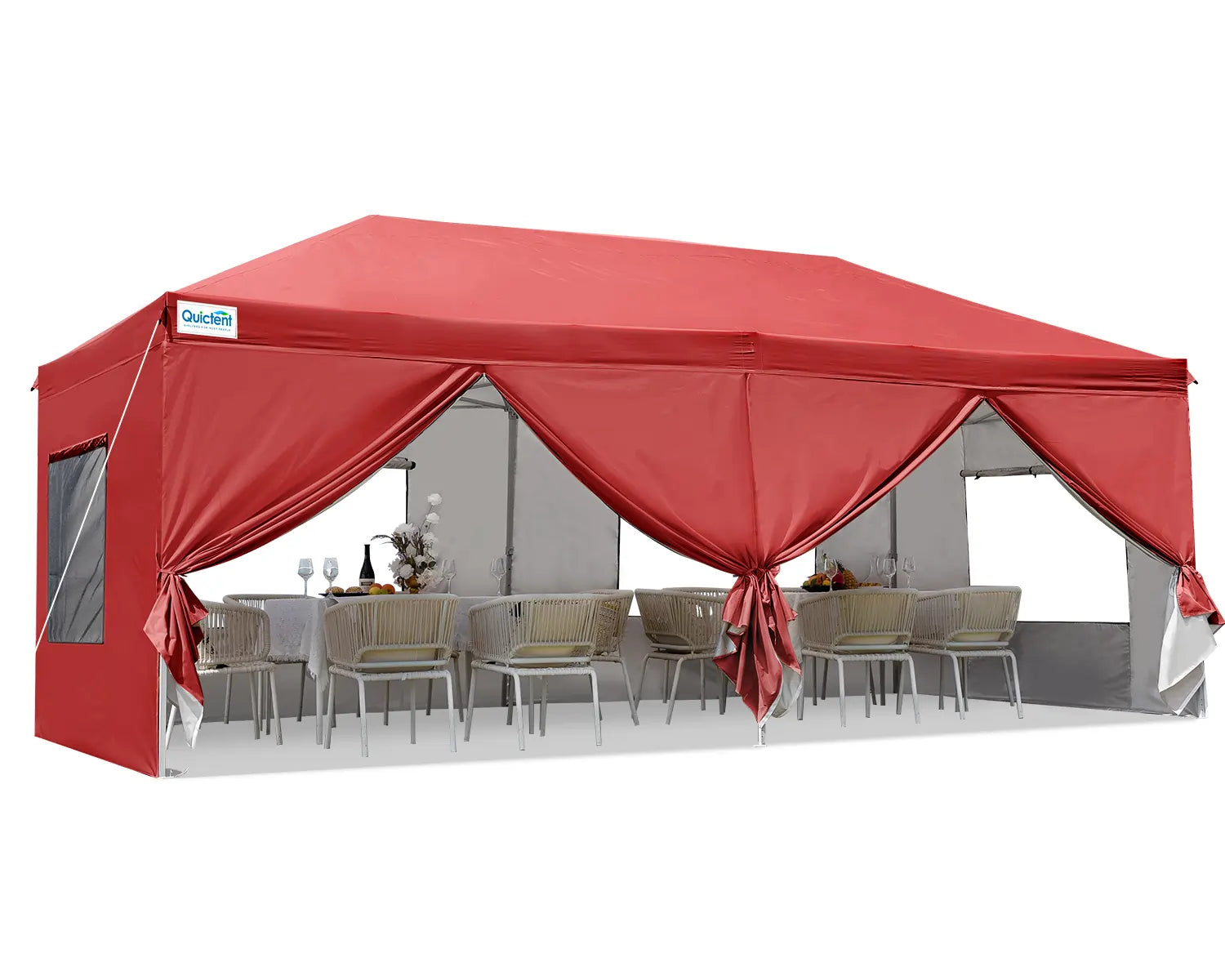 Quictent Privacy 8x8/10x10/10x20 Portable Pop Up Canopy with Sidewalls