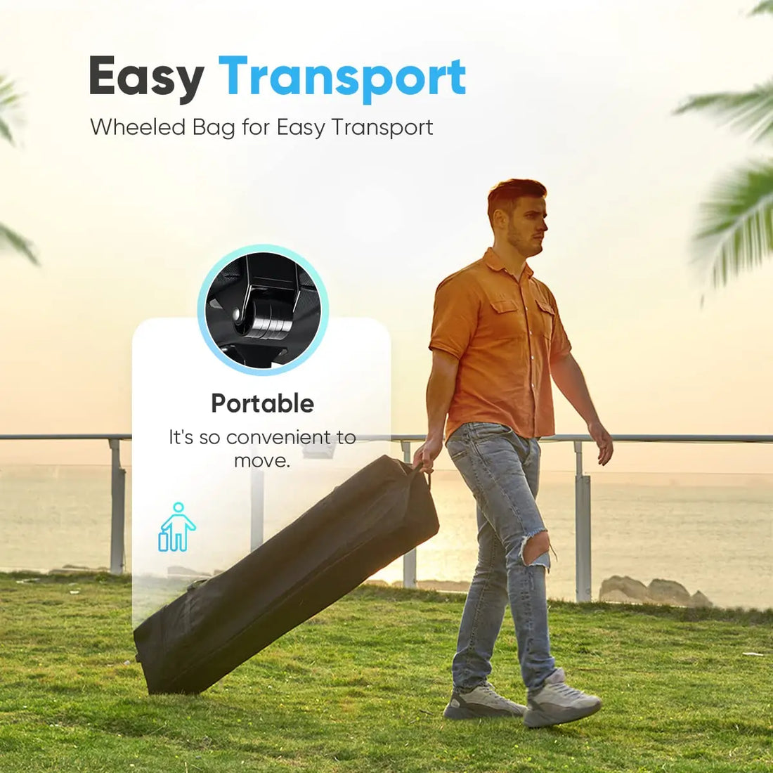 Roller Bag For 6.6' x 6.6' Small Pop Up Canopy